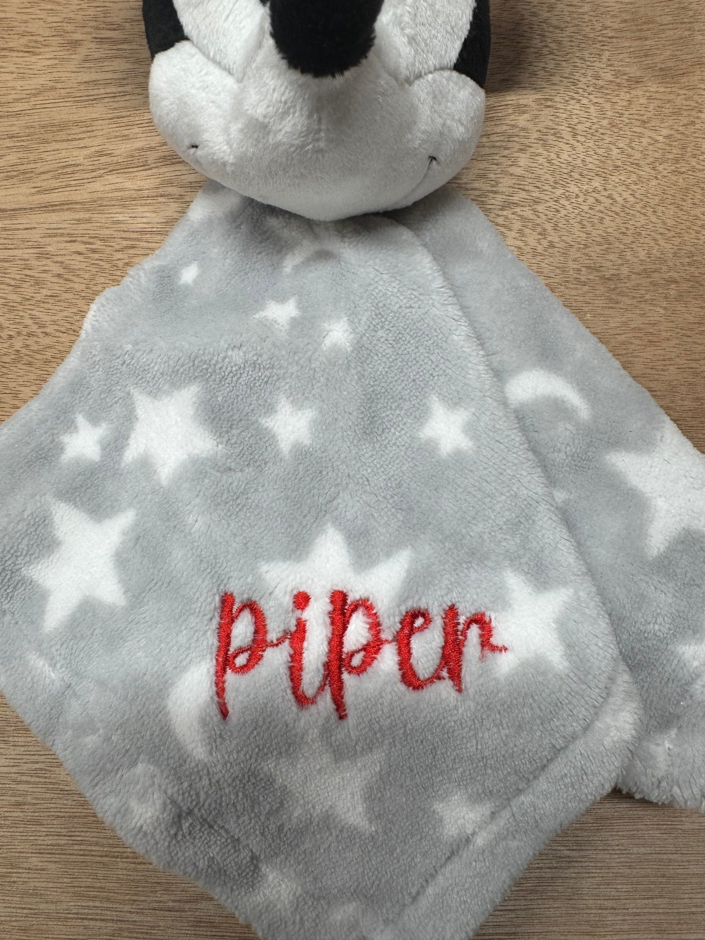 Personalized Baby Lovey Blanket – Custom Embroidered Name Security Blanket – Baby Shower Gift