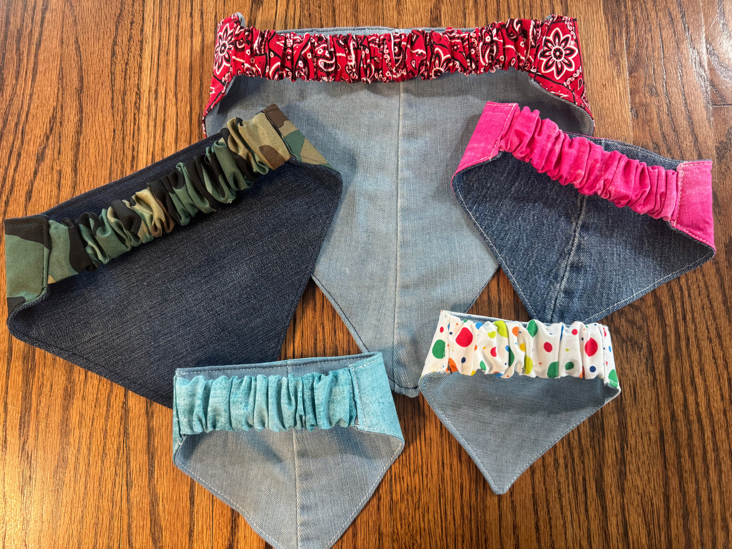 Personalized Embroidered Dog Bandana | Custom Pet Name Bandana | Handmade Cotton Dog Scarf