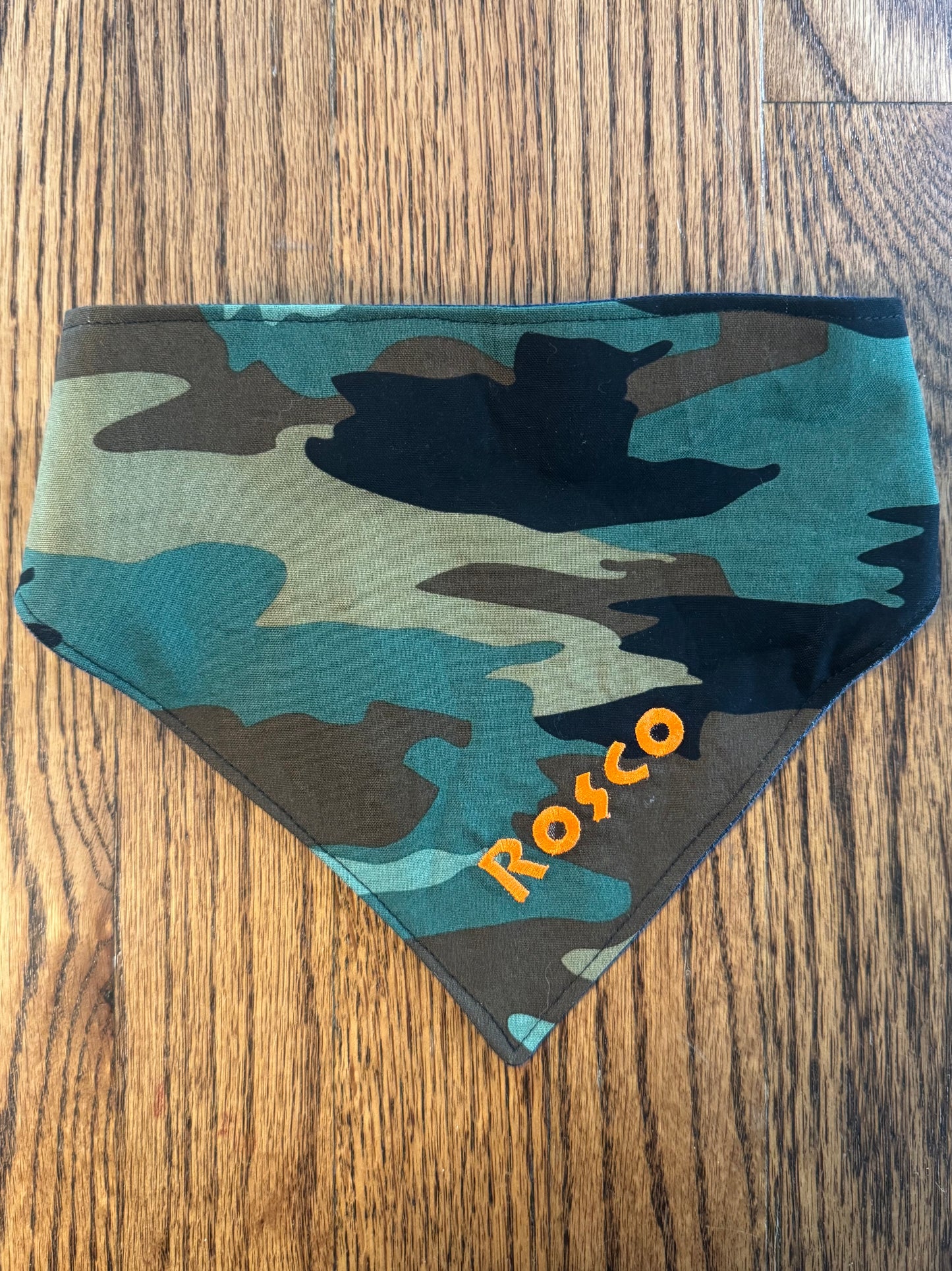 Personalized Embroidered Dog Bandana | Custom Pet Name Bandana | Handmade Cotton Dog Scarf