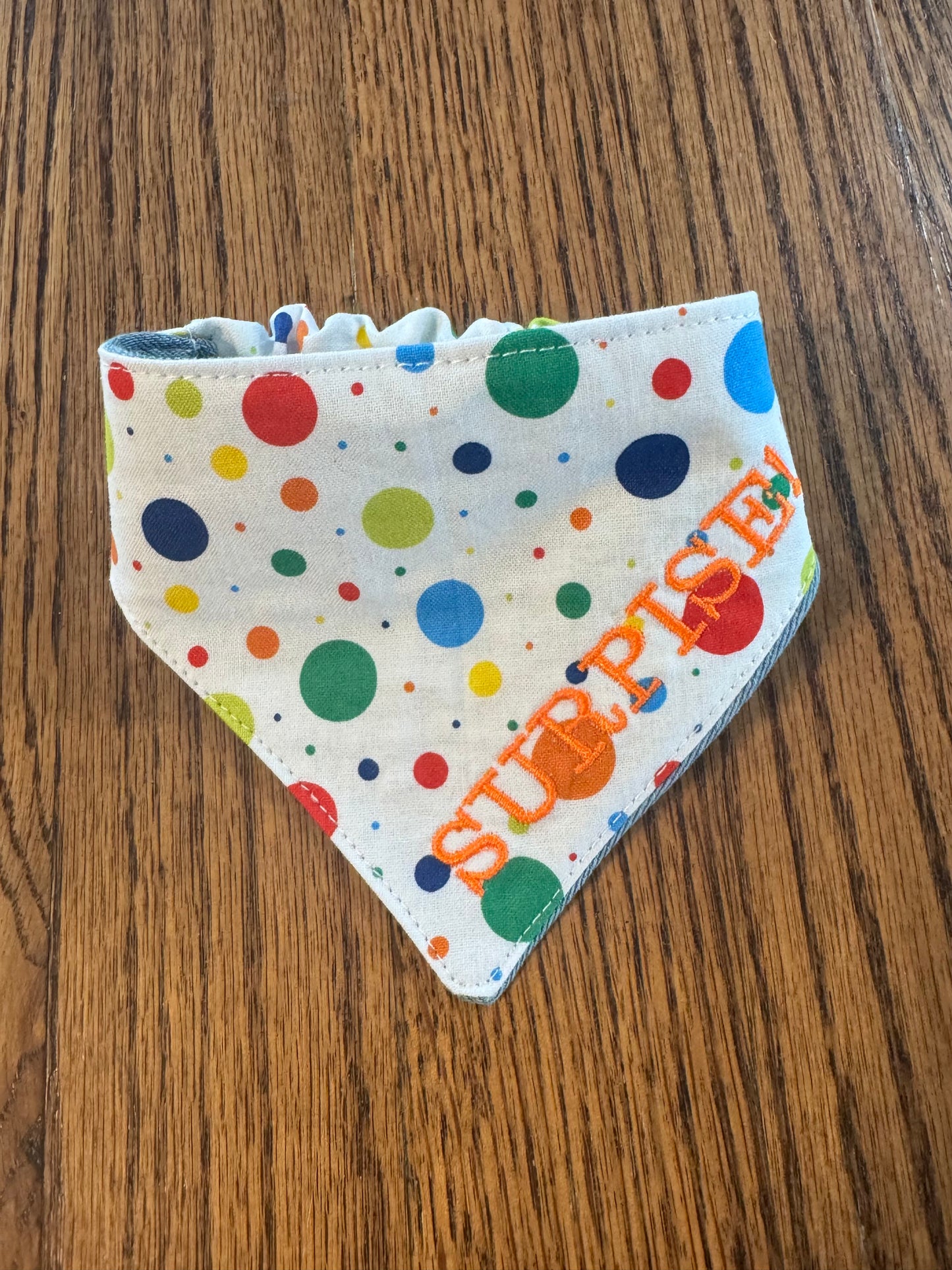 Personalized Embroidered Dog Bandana | Custom Pet Name Bandana | Handmade Cotton Dog Scarf