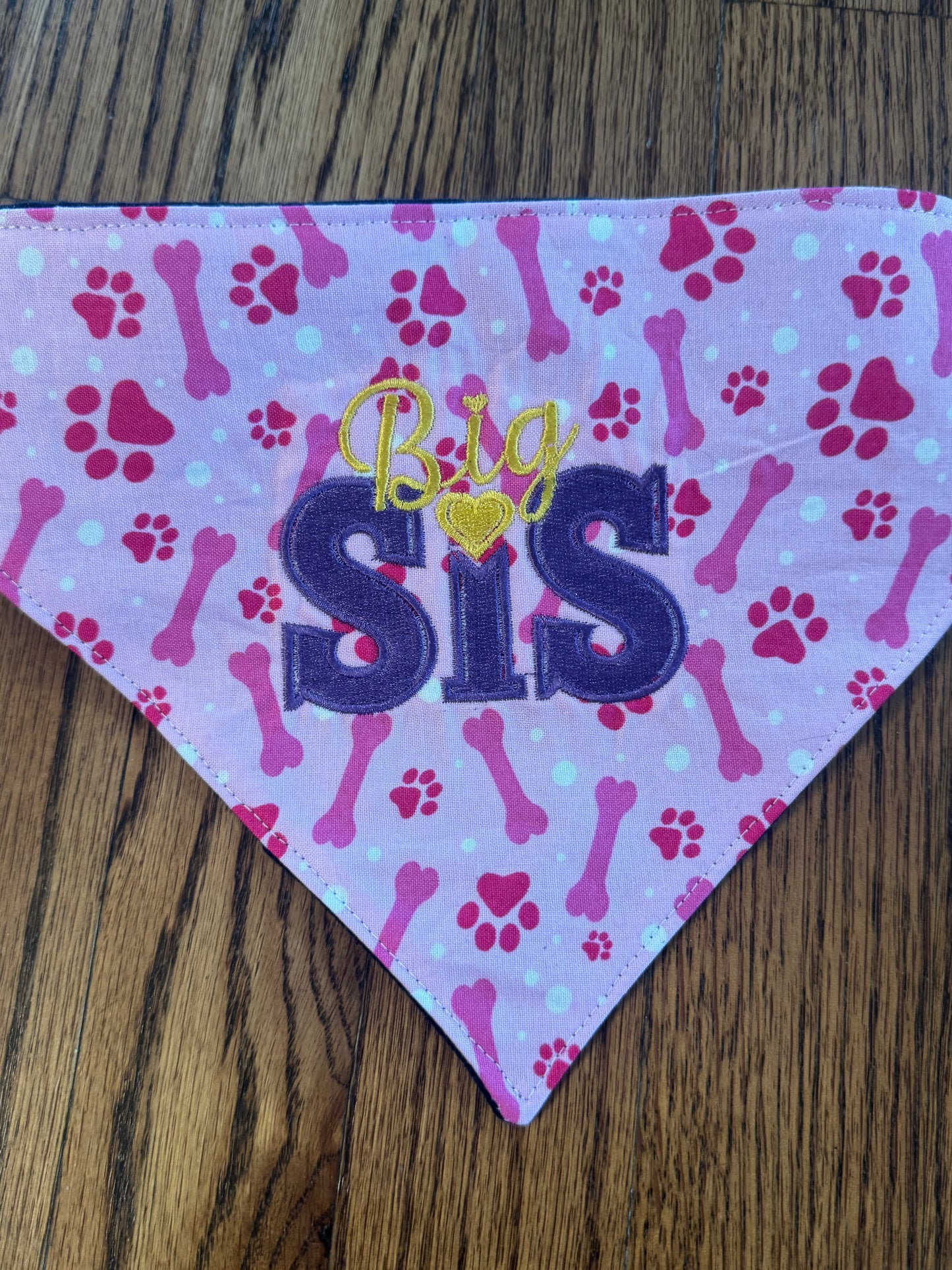 Big Bro & Big Sis Embroidered Dog Bandana | Pregnancy Announcement Pet Bandana | Baby Announcement
