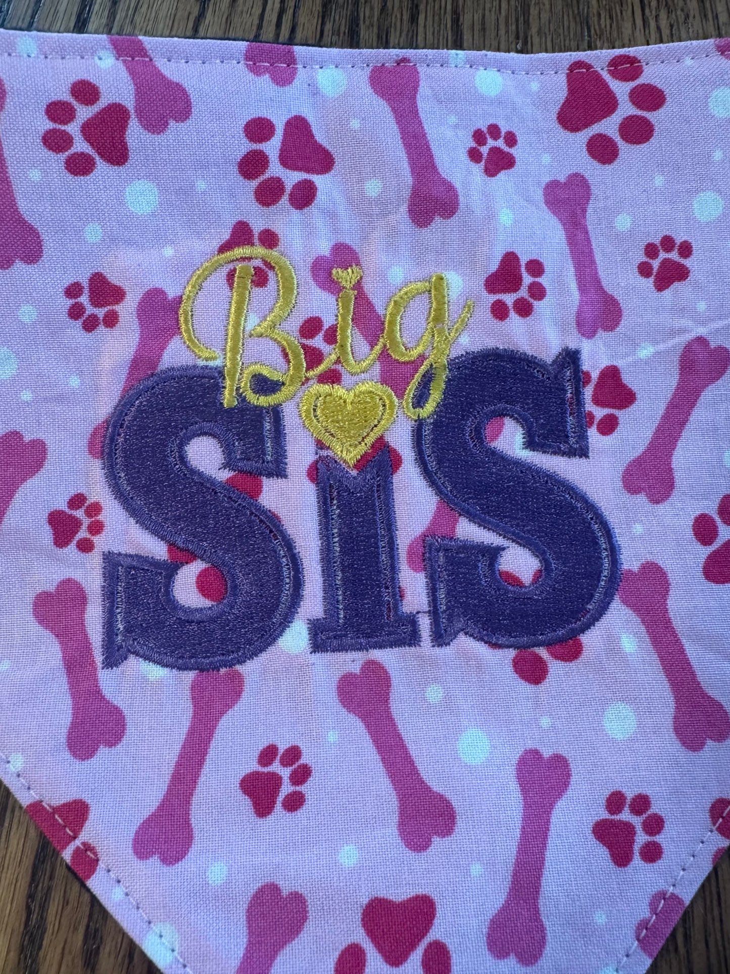 Big Bro & Big Sis Embroidered Dog Bandana | Pregnancy Announcement Pet Bandana | Baby Announcement