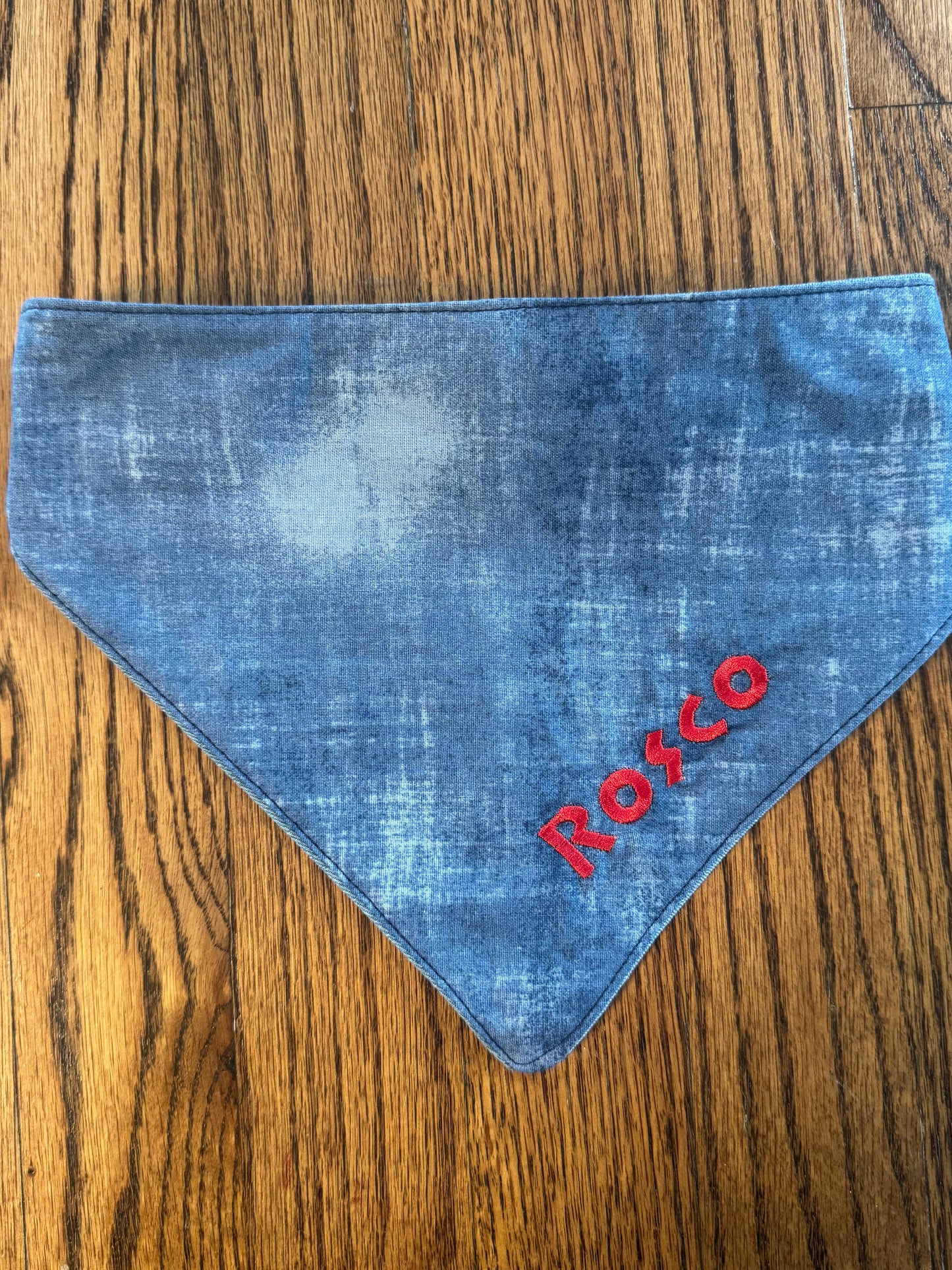 Personalized Embroidered Dog Bandana | Custom Pet Name Bandana | Handmade Cotton Dog Scarf
