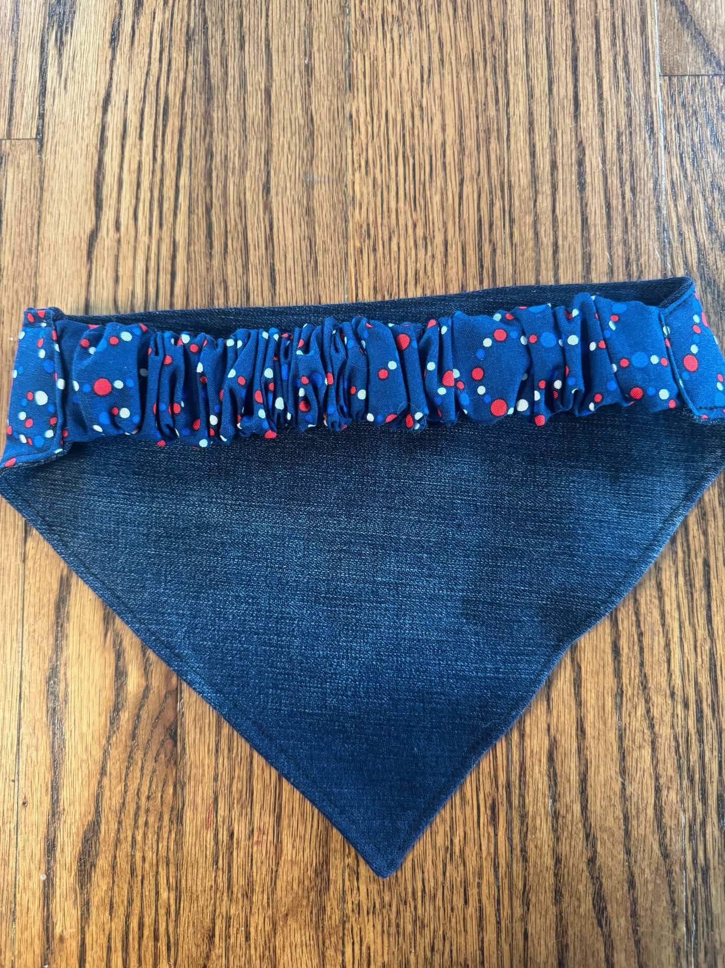 Personalized Embroidered Dog Bandana | Custom Pet Name Bandana | Handmade Cotton Dog Scarf