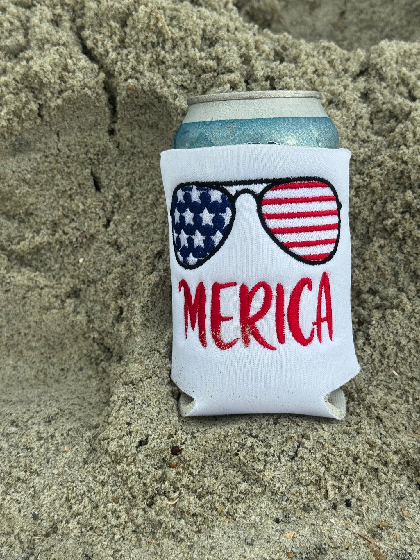 Embroidered 4th of July Can Koozies | Patriotic Drink Holders | 'Merica & 250 Designs