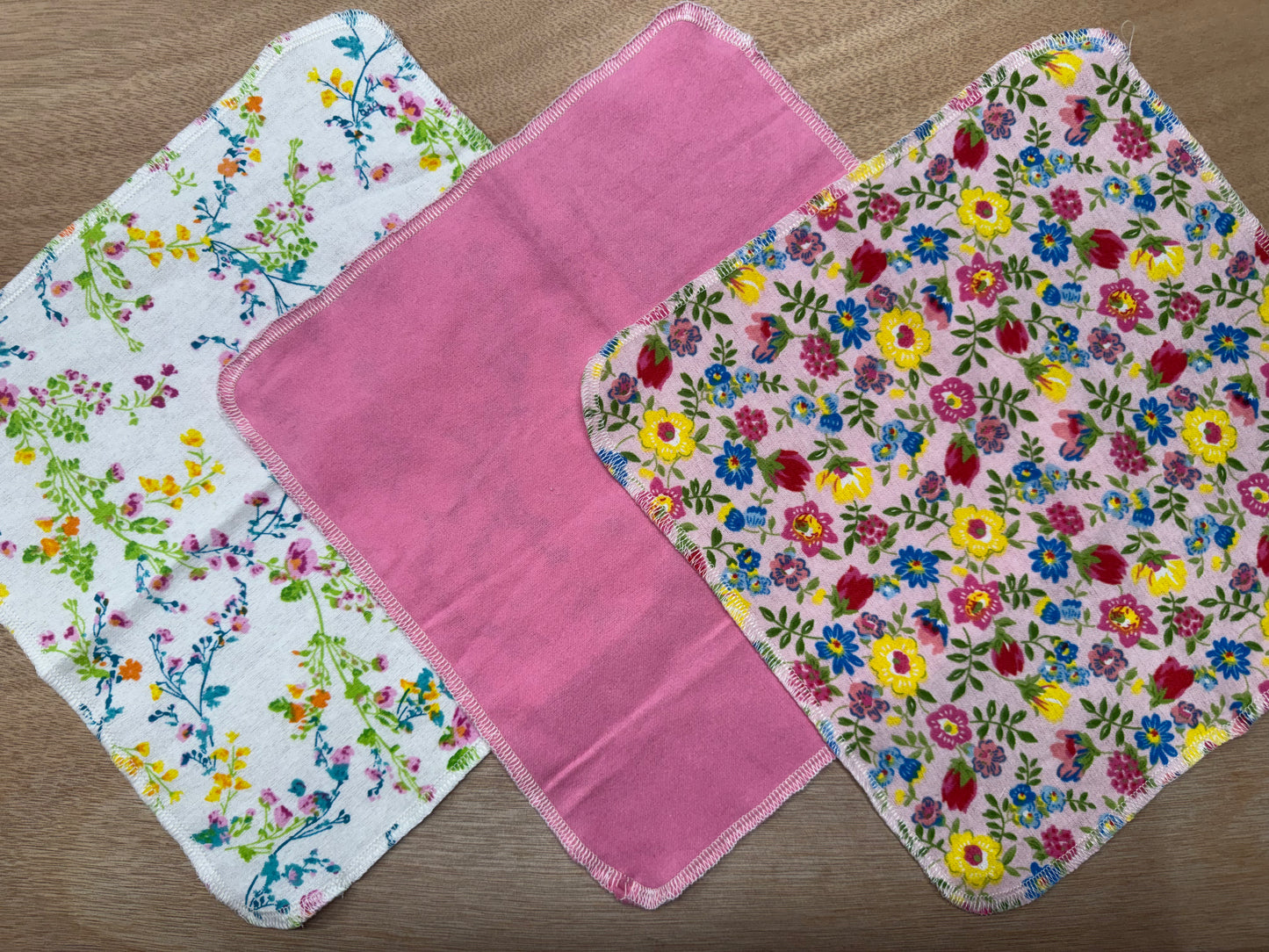 Floral | Reusable Non-Paper Towels Set of 5 | 100% Cotton Flannel | Eco-Friendly Cleaning Cloths | 10" x 10"