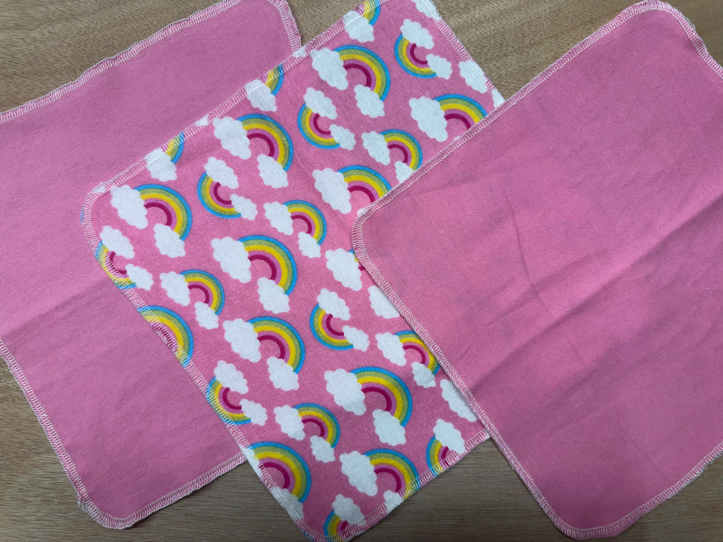 Vibrant Pink | Insects| Reusable Non-Paper Towels Set of 5 | 100% Cotton Flannel | Eco-Friendly Cleaning Cloths | 10" x 10"
