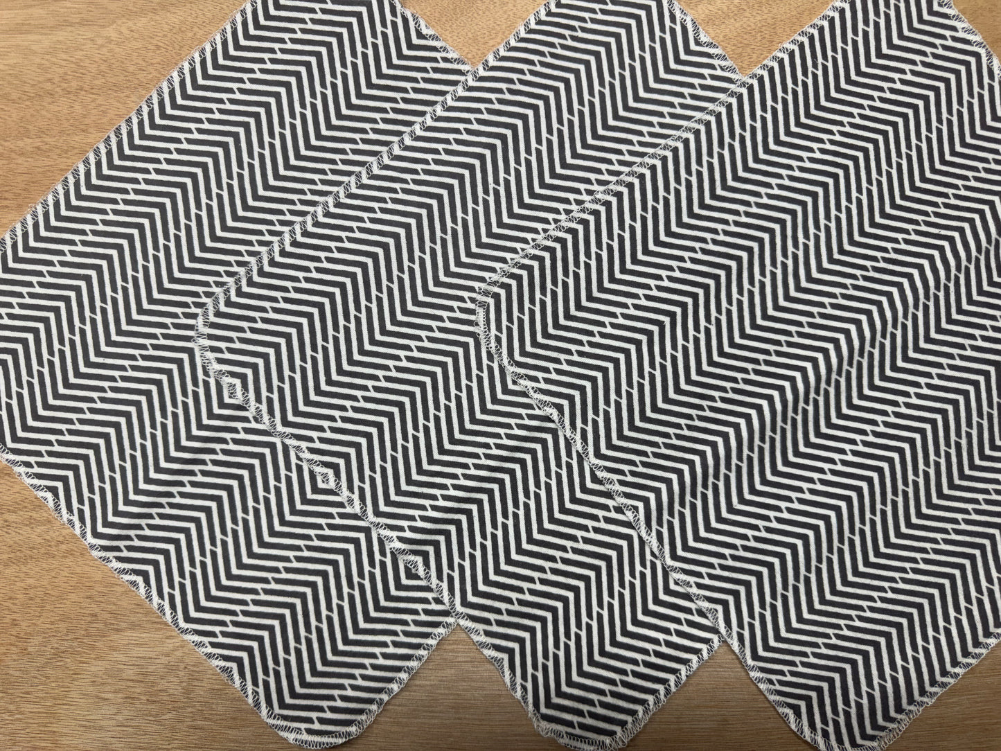 Grey Geometric | Reusable Non-Paper Towels Set of 5 | 100% Cotton Flannel | Eco-Friendly Cleaning Cloths | 10" x 10"