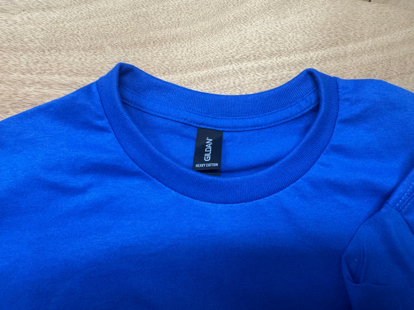 “AMEN” Embroidered Appliqué Shirt | Blue Floral Fabric Design | Royal Blue 100% Cotton Christian Tee | Faith Aesthetic Top | S–2XL