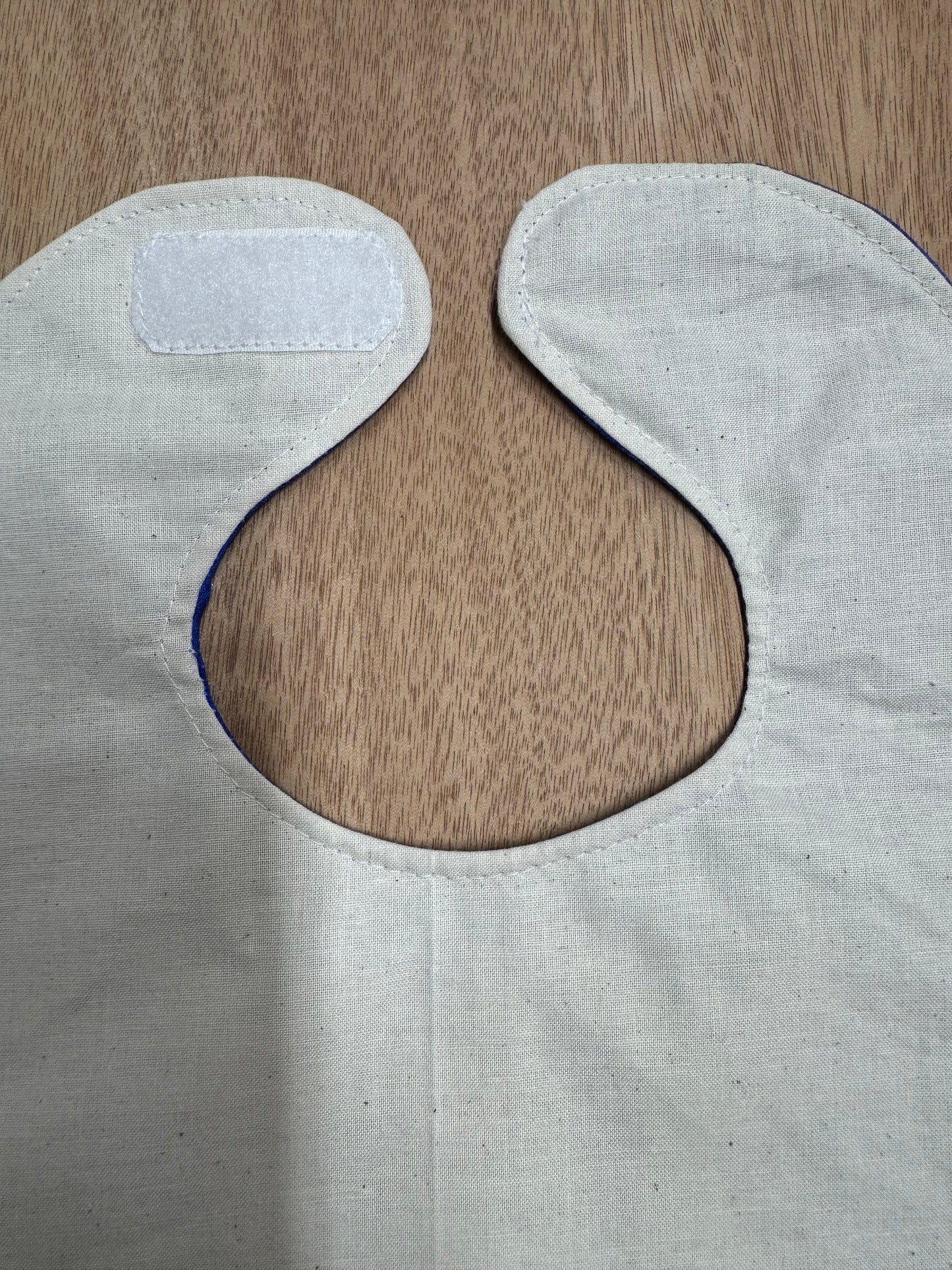 Personalized Embroidered Baby Bib | Sardine Design Bib | Bright Blue 100% Cotton Baby Bib | Custom Name Bib | Velcro Closure | Baby Gift