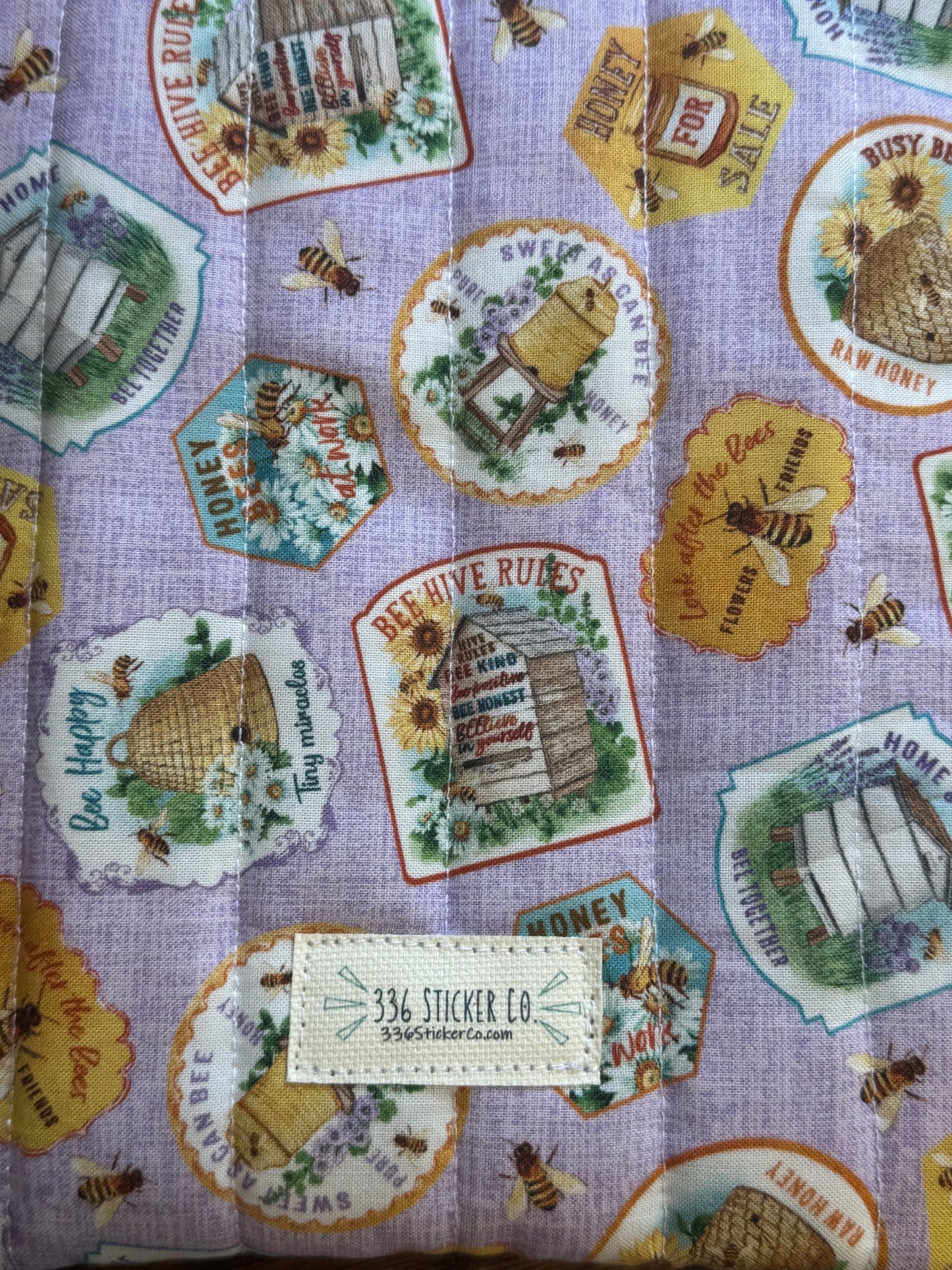 Honey Bee | E-Reader Pouch | Handmade Kindle Sleeve | Padded E-Reader Case | 8x10 Cotton Kindle Pouch | Paperwhite Sleeve | Book Lover Gift | Tablet Sleeve | Zippered E-Reader Cover