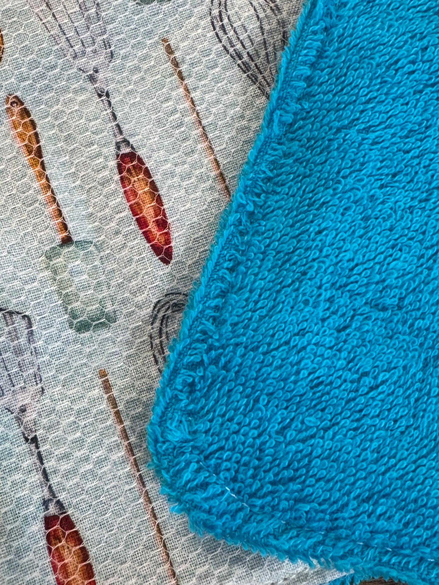 Kitchen Utensils | Reusable Dual-Sided Dish Scrubber Set | 2-Pack Cotton & Terry Dish Cloths with Scrubbing Mesh | Eco-Friendly Kitchen Cleaning Cloths