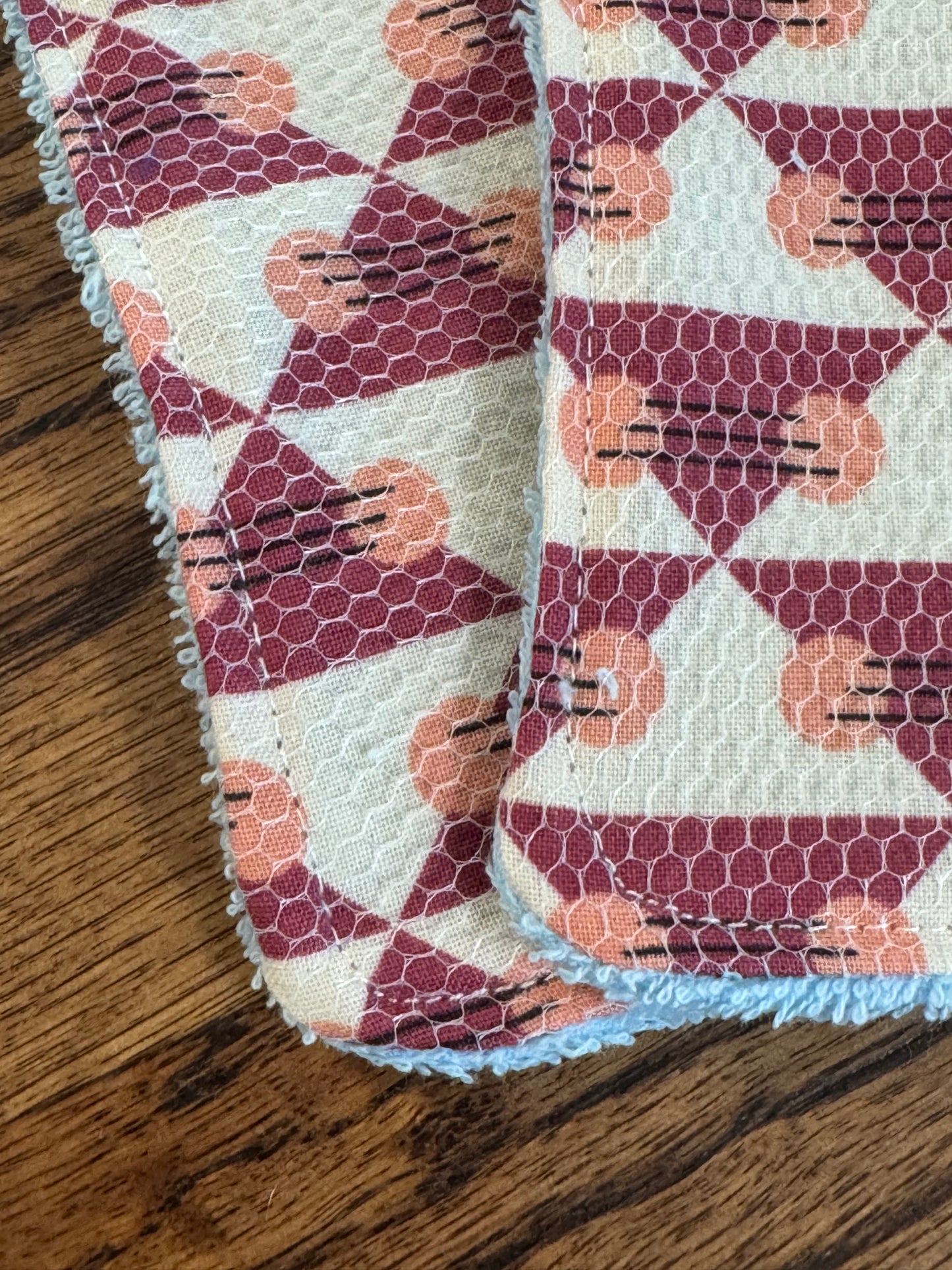 Geometic | Reusable Dual-Sided Dish Scrubber Set | 2-Pack Cotton & Terry Dish Cloths with Scrubbing Mesh | Eco-Friendly Kitchen Cleaning Cloths