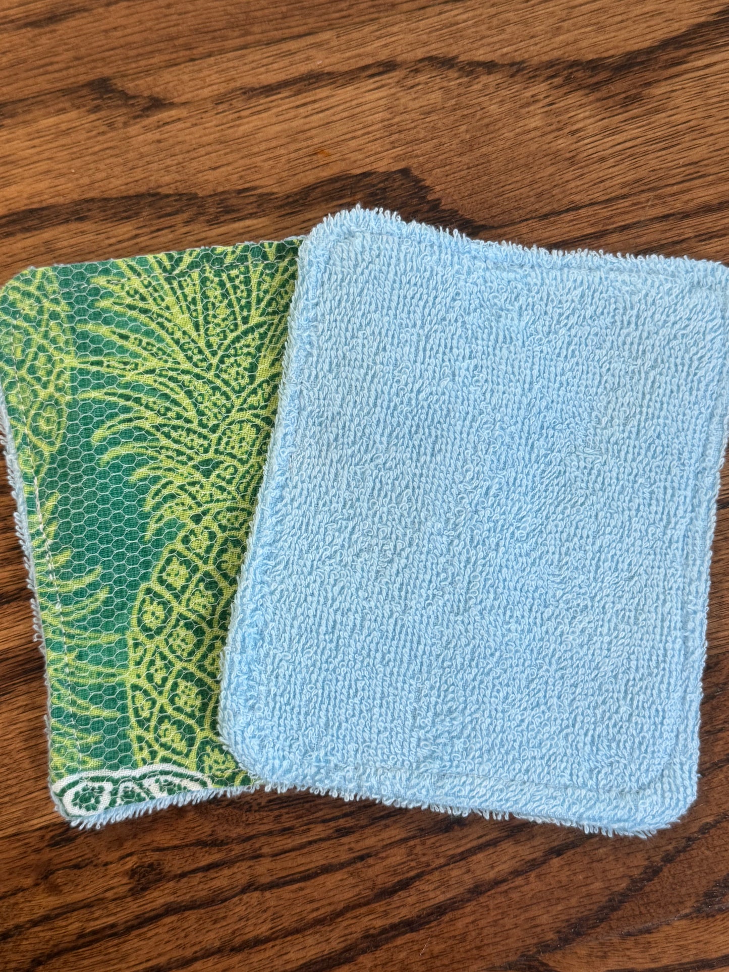 Pineapple | Reusable Dual-Sided Dish Scrubber Set | 2-Pack Cotton & Terry Dish Cloths with Scrubbing Mesh | Eco-Friendly Kitchen Cleaning Cloths