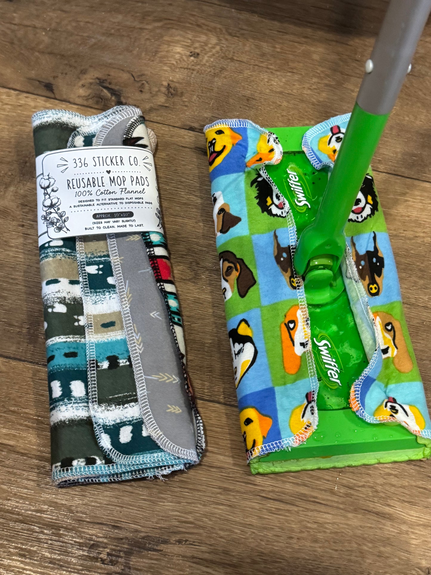 Southwestern Aztec ~ Reusable Mop Pads | 100% Cotton Flannel | Washable & Eco-Friendly | Set of 5 | Fits Swiffer-Style Mops