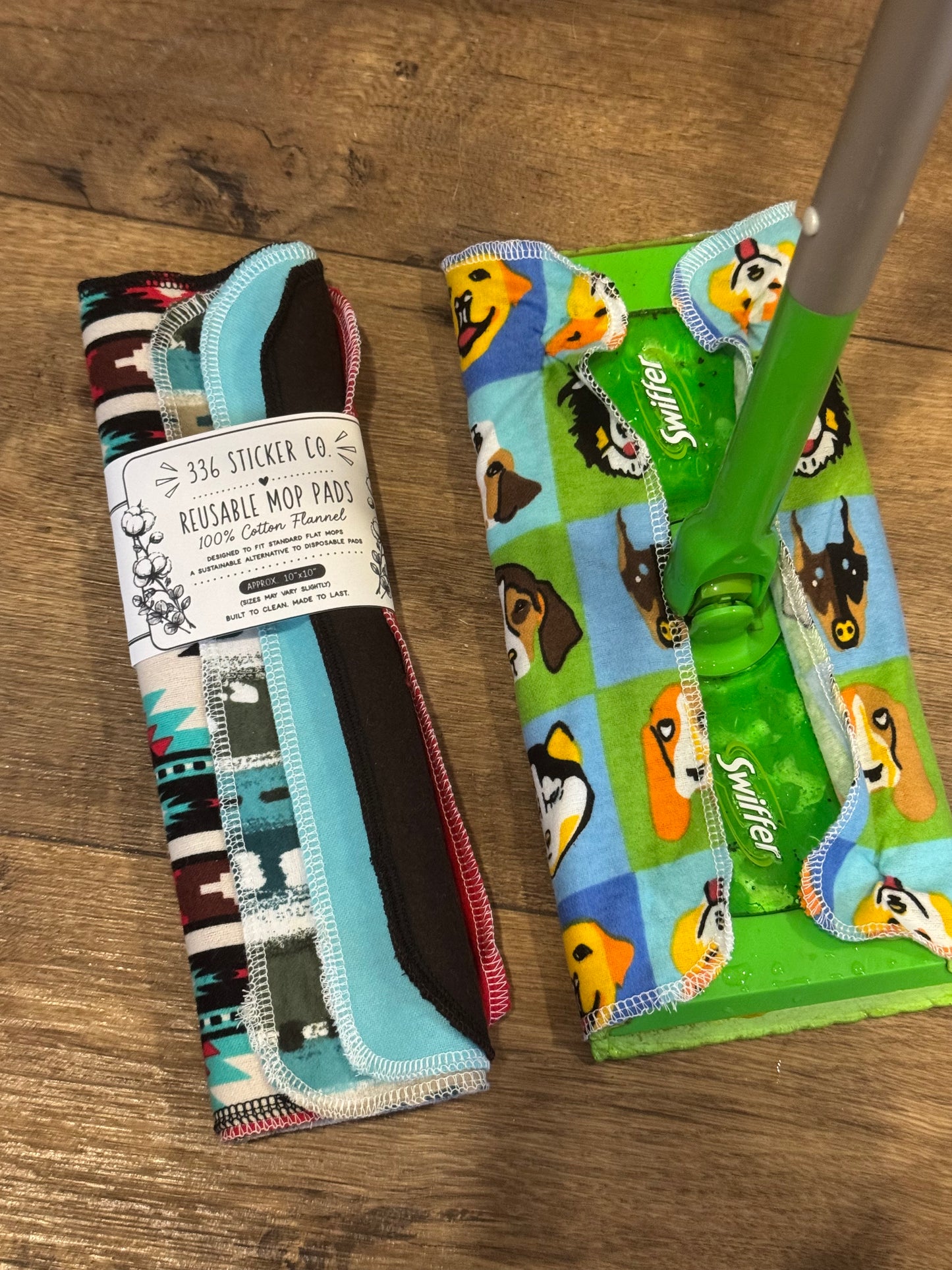 Southwestern Tribal ~ Reusable Mop Pads | 100% Cotton Flannel | Washable & Eco-Friendly | Set of 5 | Fits Swiffer-Style Mops