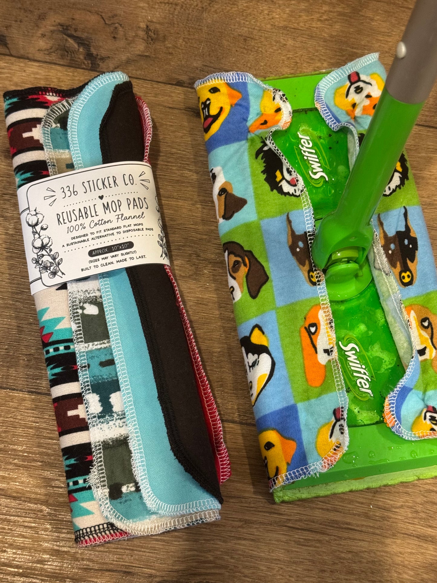 Southwestern Tribal ~ Reusable Mop Pads | 100% Cotton Flannel | Washable & Eco-Friendly | Set of 5 | Fits Swiffer-Style Mops