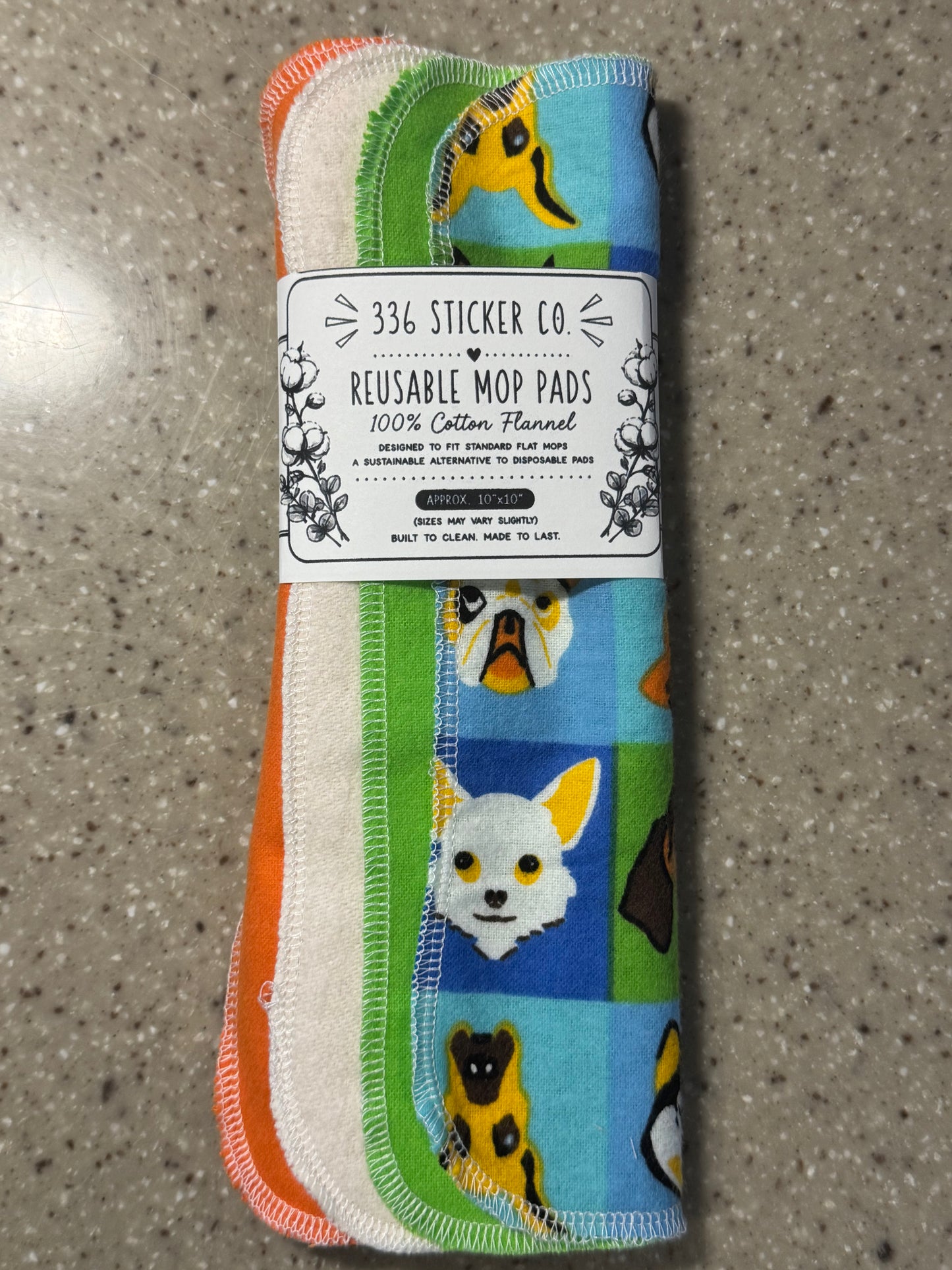Chevron ~ Reusable Mop Pads | 100% Cotton Flannel | Washable & Eco-Friendly | Set of 5 | Fits Swiffer-Style Mops