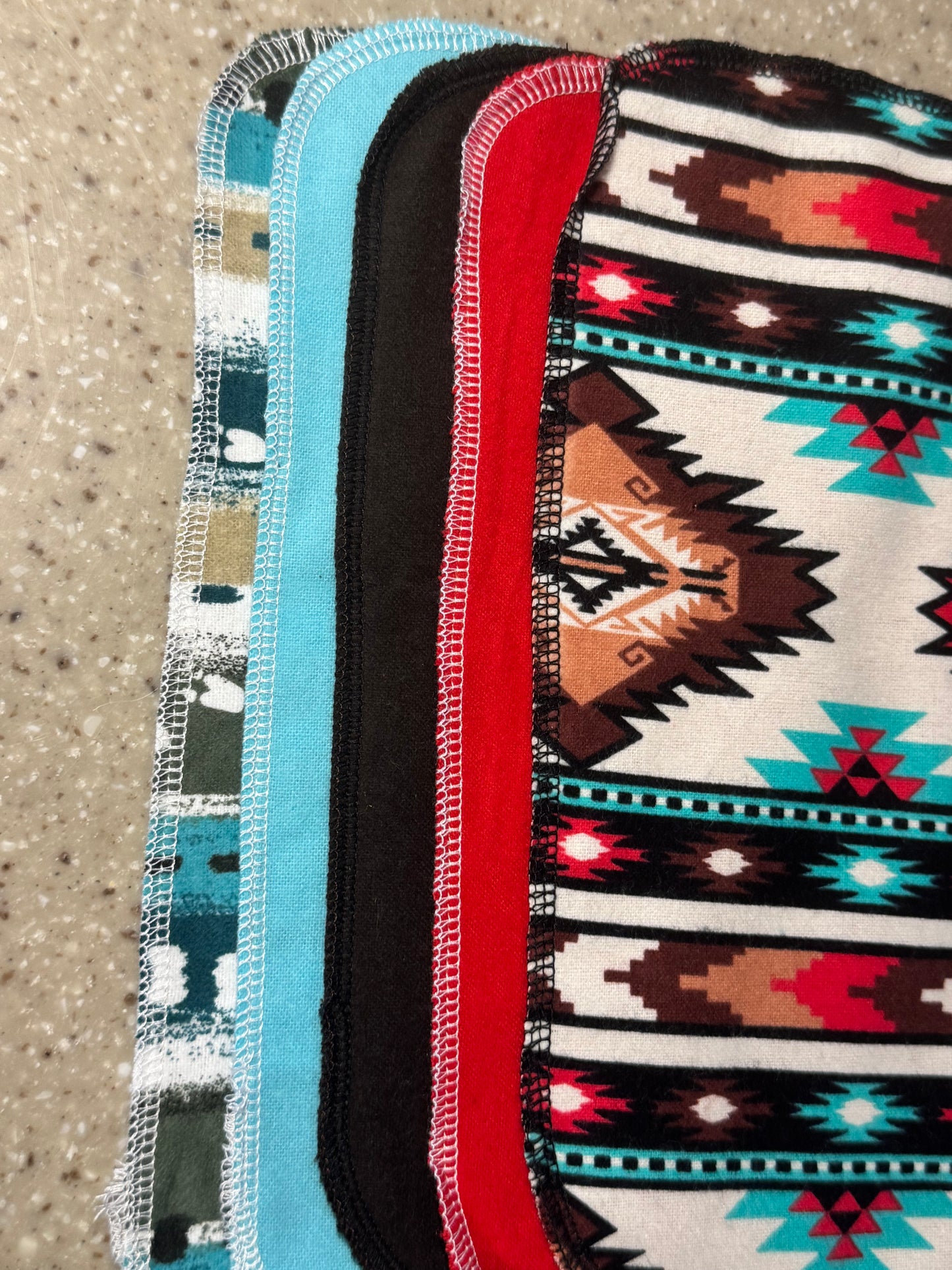Southwestern Tribal ~ Reusable Mop Pads | 100% Cotton Flannel | Washable & Eco-Friendly | Set of 5 | Fits Swiffer-Style Mops