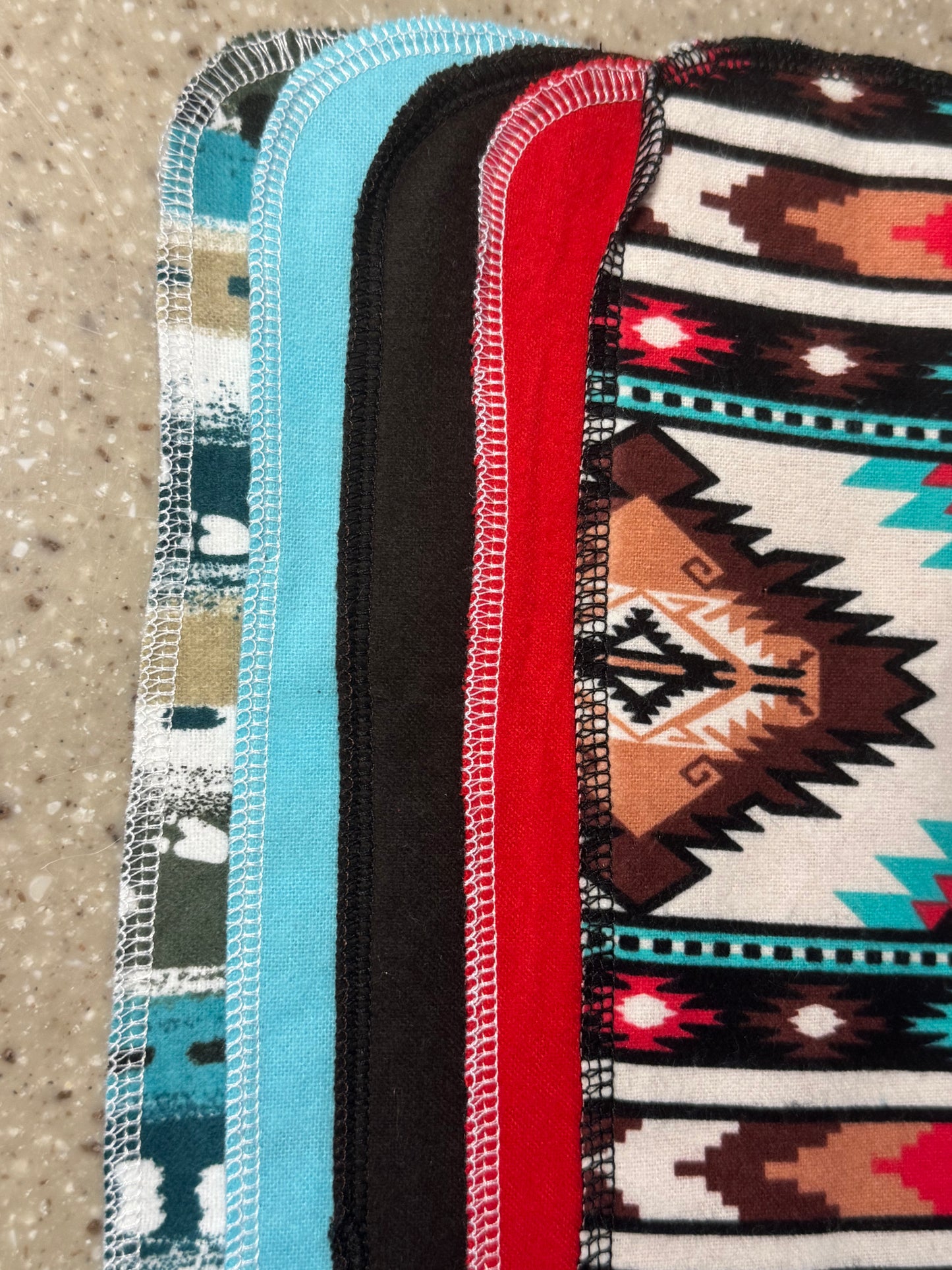 Southwestern Tribal ~ Reusable Mop Pads | 100% Cotton Flannel | Washable & Eco-Friendly | Set of 5 | Fits Swiffer-Style Mops