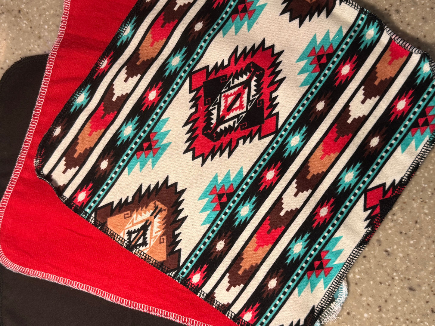 Southwestern Tribal ~ Reusable Mop Pads | 100% Cotton Flannel | Washable & Eco-Friendly | Set of 5 | Fits Swiffer-Style Mops