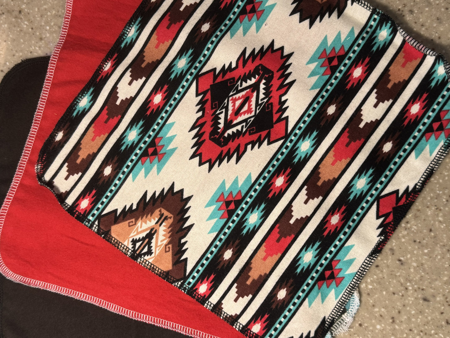 Southwestern Tribal ~ Reusable Mop Pads | 100% Cotton Flannel | Washable & Eco-Friendly | Set of 5 | Fits Swiffer-Style Mops