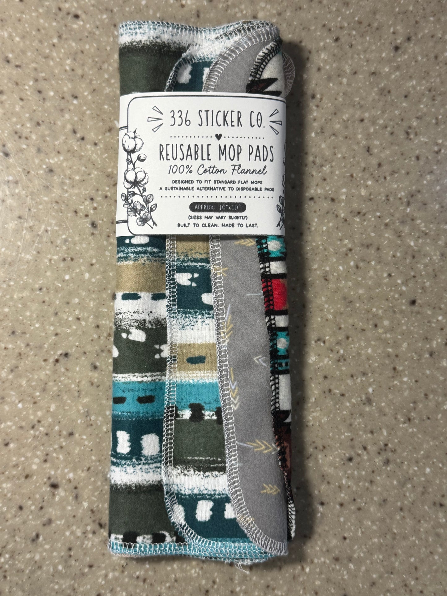 Southwestern Aztec ~ Reusable Mop Pads | 100% Cotton Flannel | Washable & Eco-Friendly | Set of 5 | Fits Swiffer-Style Mops