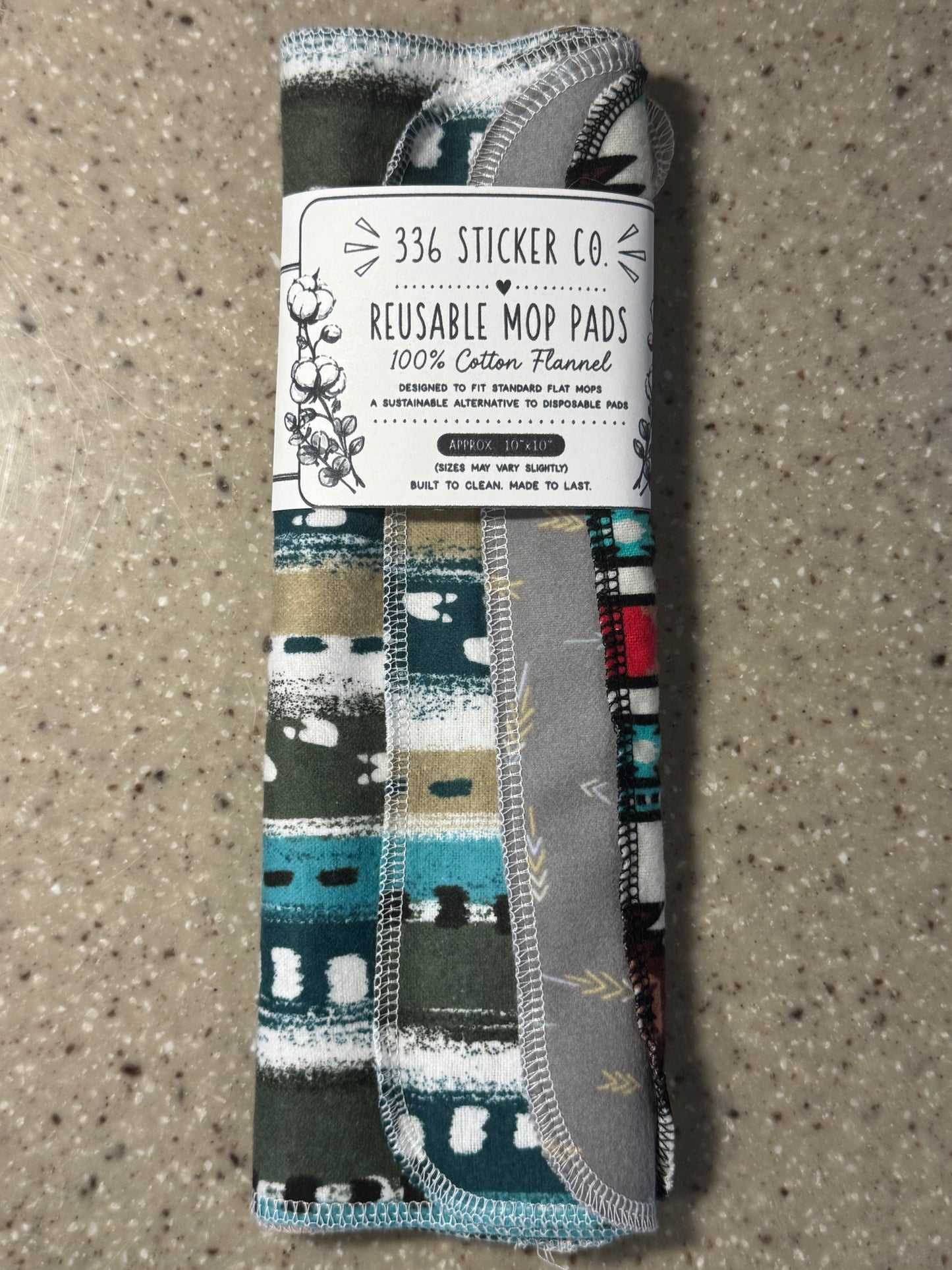 Southwestern Aztec ~ Reusable Mop Pads | 100% Cotton Flannel | Washable & Eco-Friendly | Set of 5 | Fits Swiffer-Style Mops