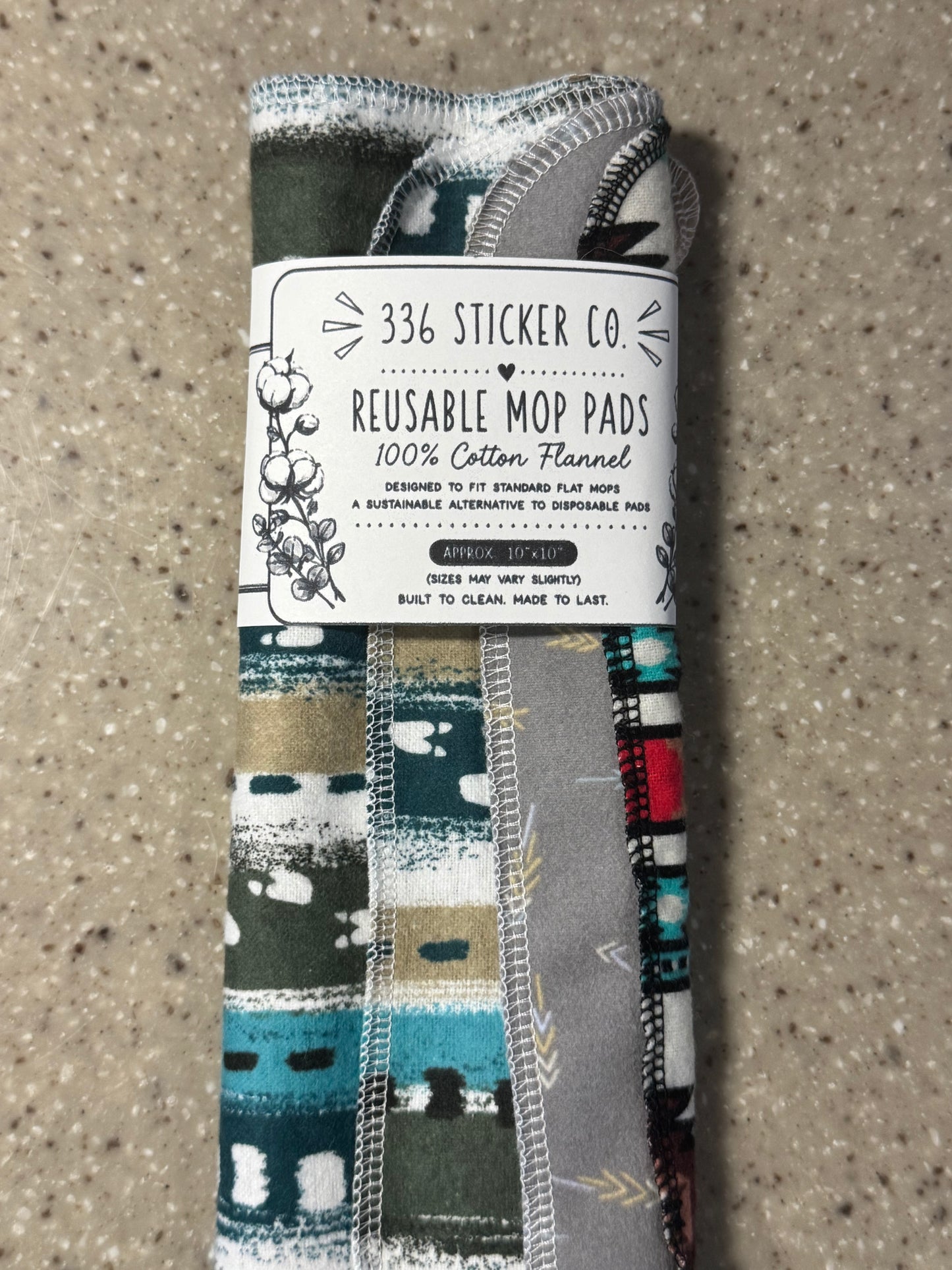Southwestern Aztec ~ Reusable Mop Pads | 100% Cotton Flannel | Washable & Eco-Friendly | Set of 5 | Fits Swiffer-Style Mops