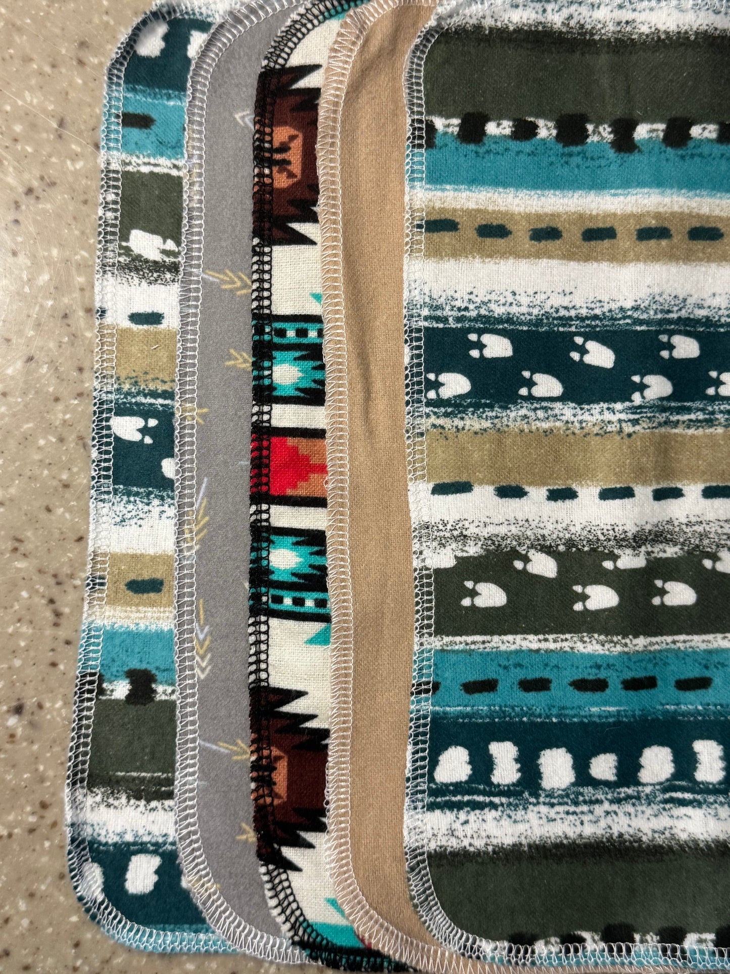 Southwestern Aztec ~ Reusable Mop Pads | 100% Cotton Flannel | Washable & Eco-Friendly | Set of 5 | Fits Swiffer-Style Mops