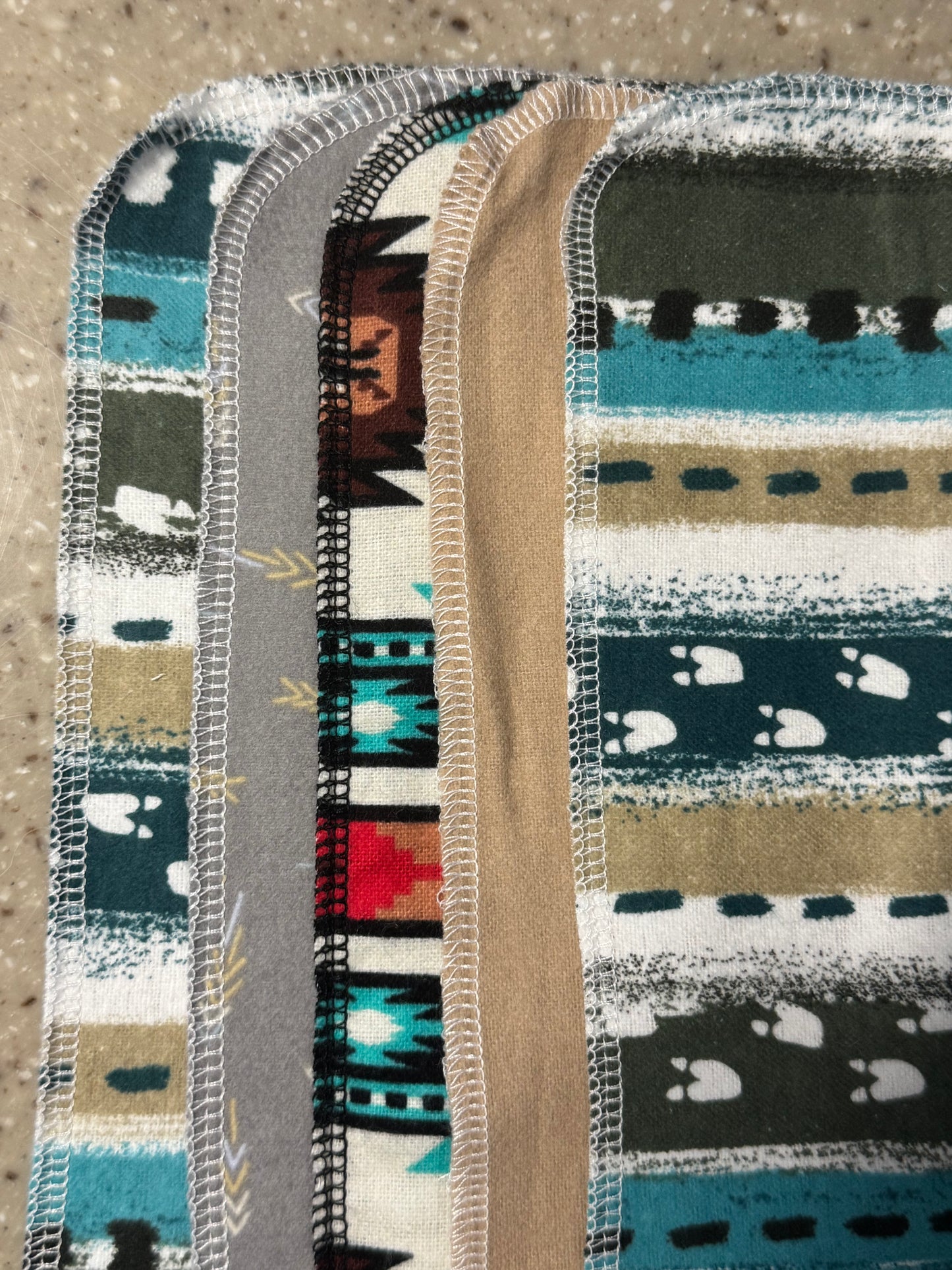 Southwestern Aztec ~ Reusable Mop Pads | 100% Cotton Flannel | Washable & Eco-Friendly | Set of 5 | Fits Swiffer-Style Mops