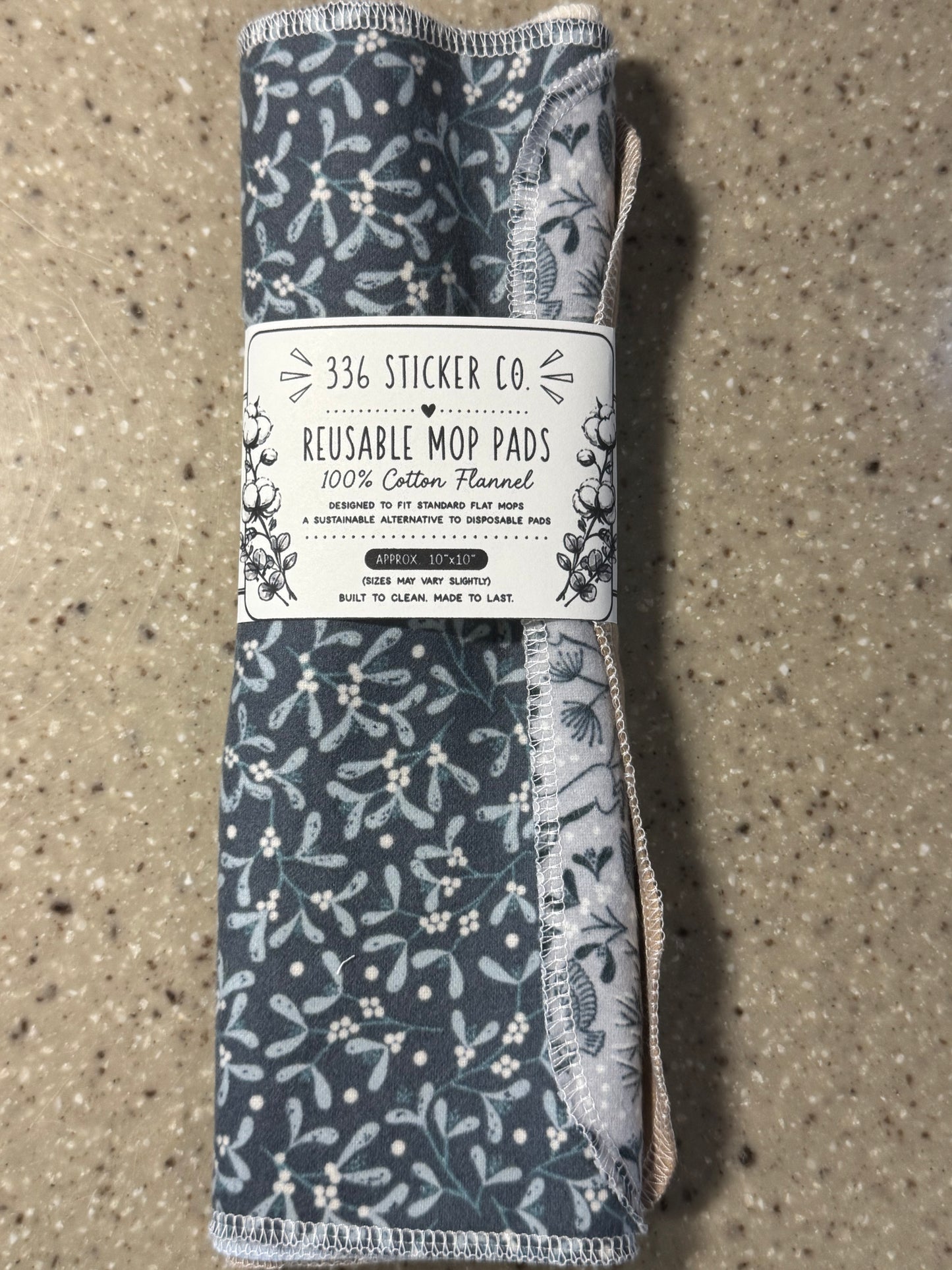 Forest Dwellers ~ Reusable Mop Pads | 100% Cotton Flannel | Washable & Eco-Friendly | Set of 5 | Fits Swiffer-Style Mops