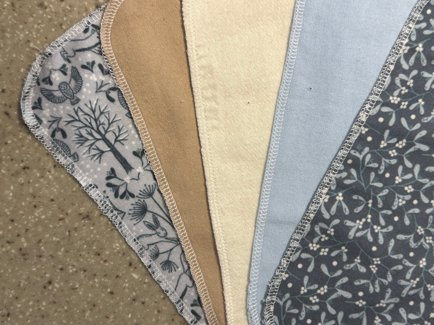 Forest Dwellers ~ Reusable Mop Pads | 100% Cotton Flannel | Washable & Eco-Friendly | Set of 5 | Fits Swiffer-Style Mops