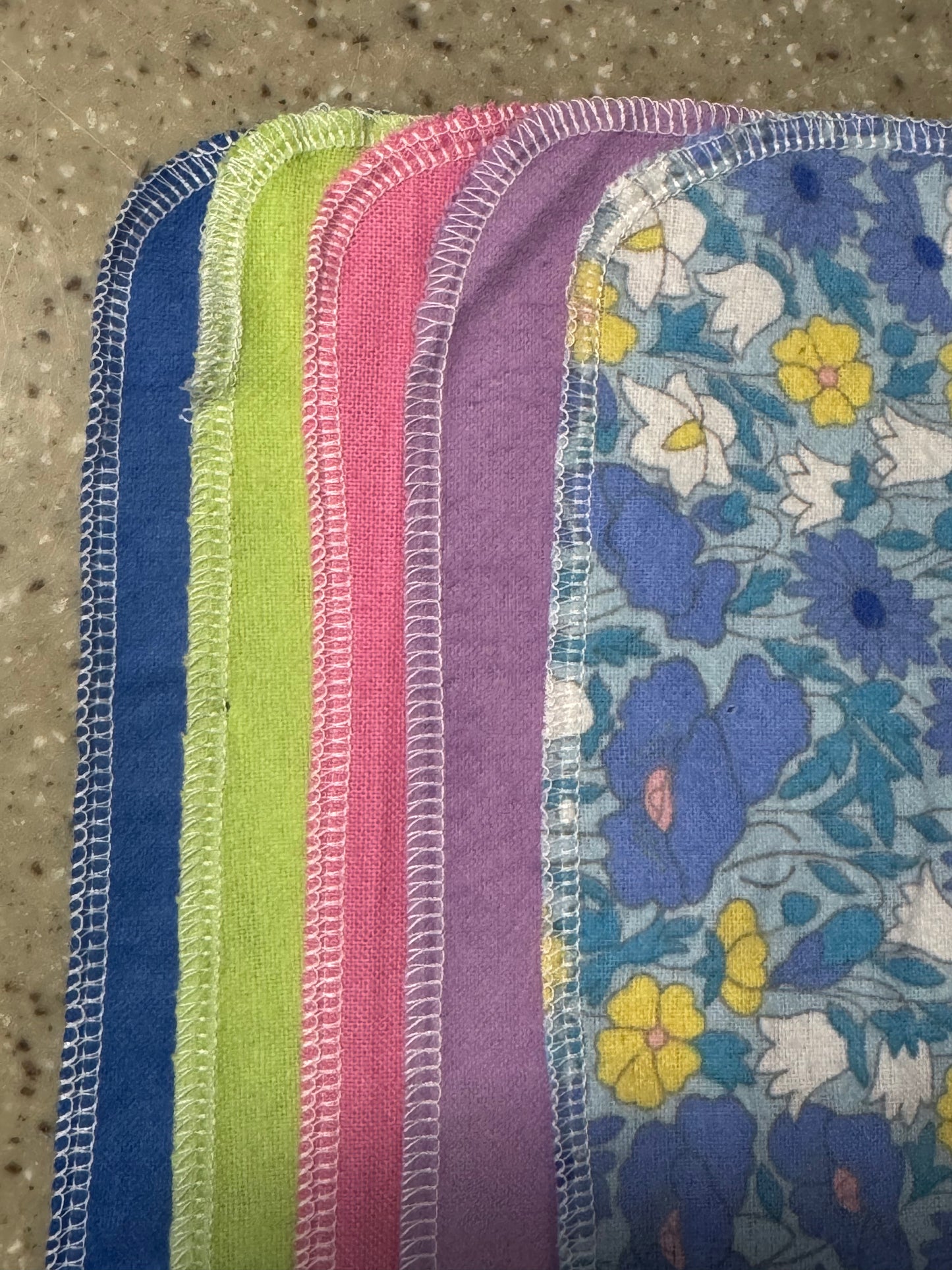 Flowers ~ Reusable Mop Pads | 100% Cotton Flannel | Washable & Eco-Friendly | Set of 5 | Fits Swiffer-Style Mops