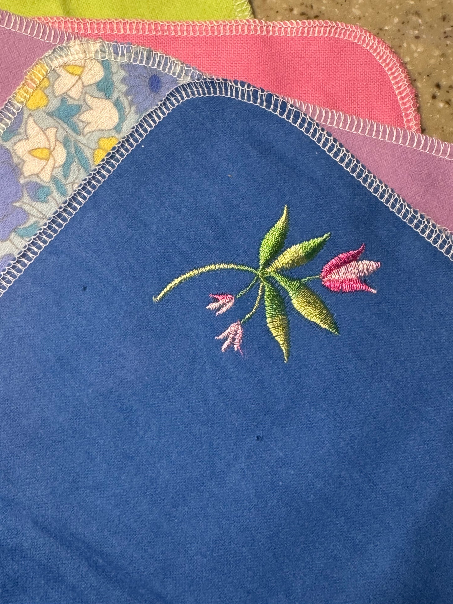 Flowers ~ Reusable Mop Pads | 100% Cotton Flannel | Washable & Eco-Friendly | Set of 5 | Fits Swiffer-Style Mops