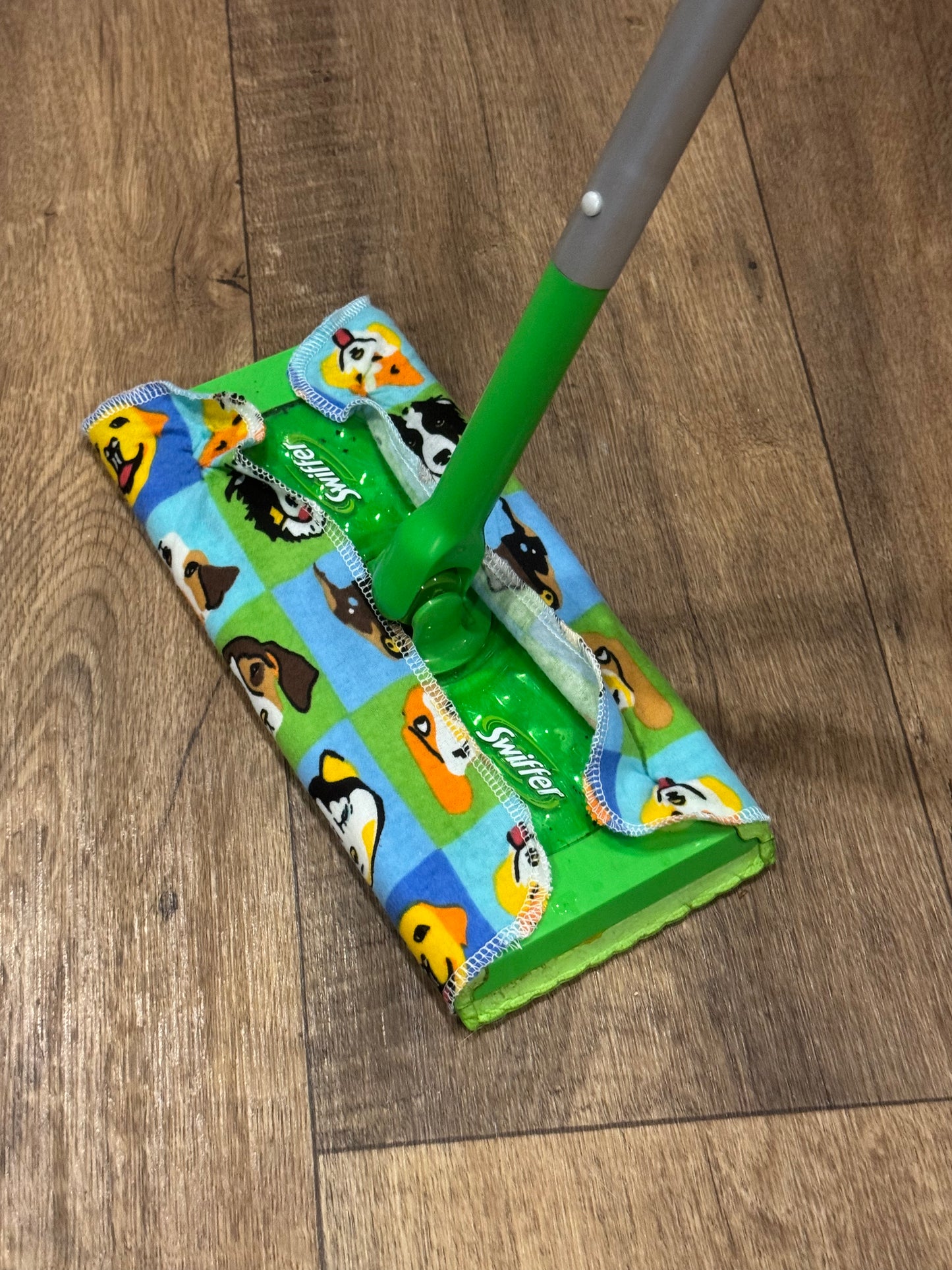Rainbow ~ Reusable Mop Pads | 100% Cotton Flannel | Washable & Eco-Friendly | Set of 5 | Fits Swiffer-Style Mops