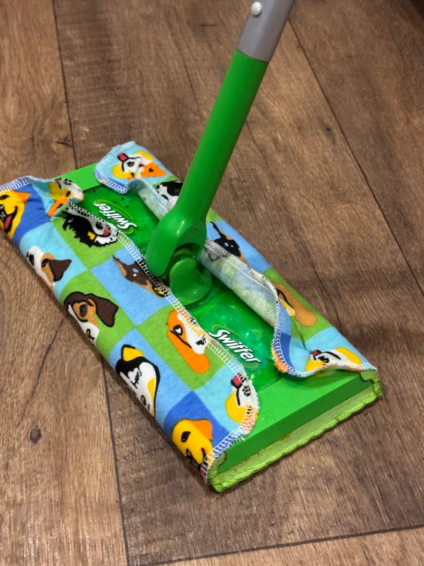 Rainbow ~ Reusable Mop Pads | 100% Cotton Flannel | Washable & Eco-Friendly | Set of 5 | Fits Swiffer-Style Mops