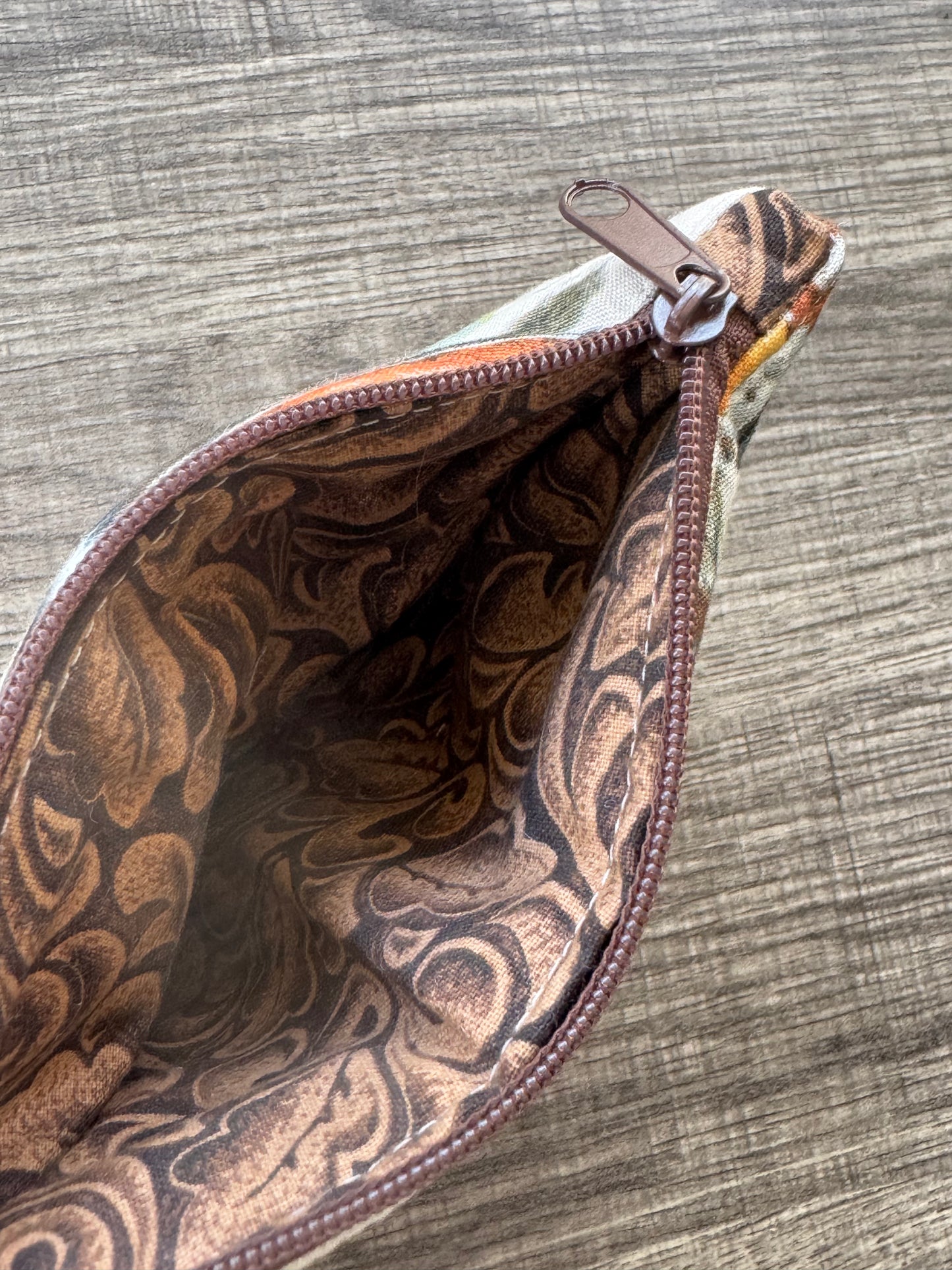 Cowboy ~ Quilted Zipper Wallet | Padded 100% Cotton Coin Purse | 6.5" x 4" Handmade Zipper Pouch