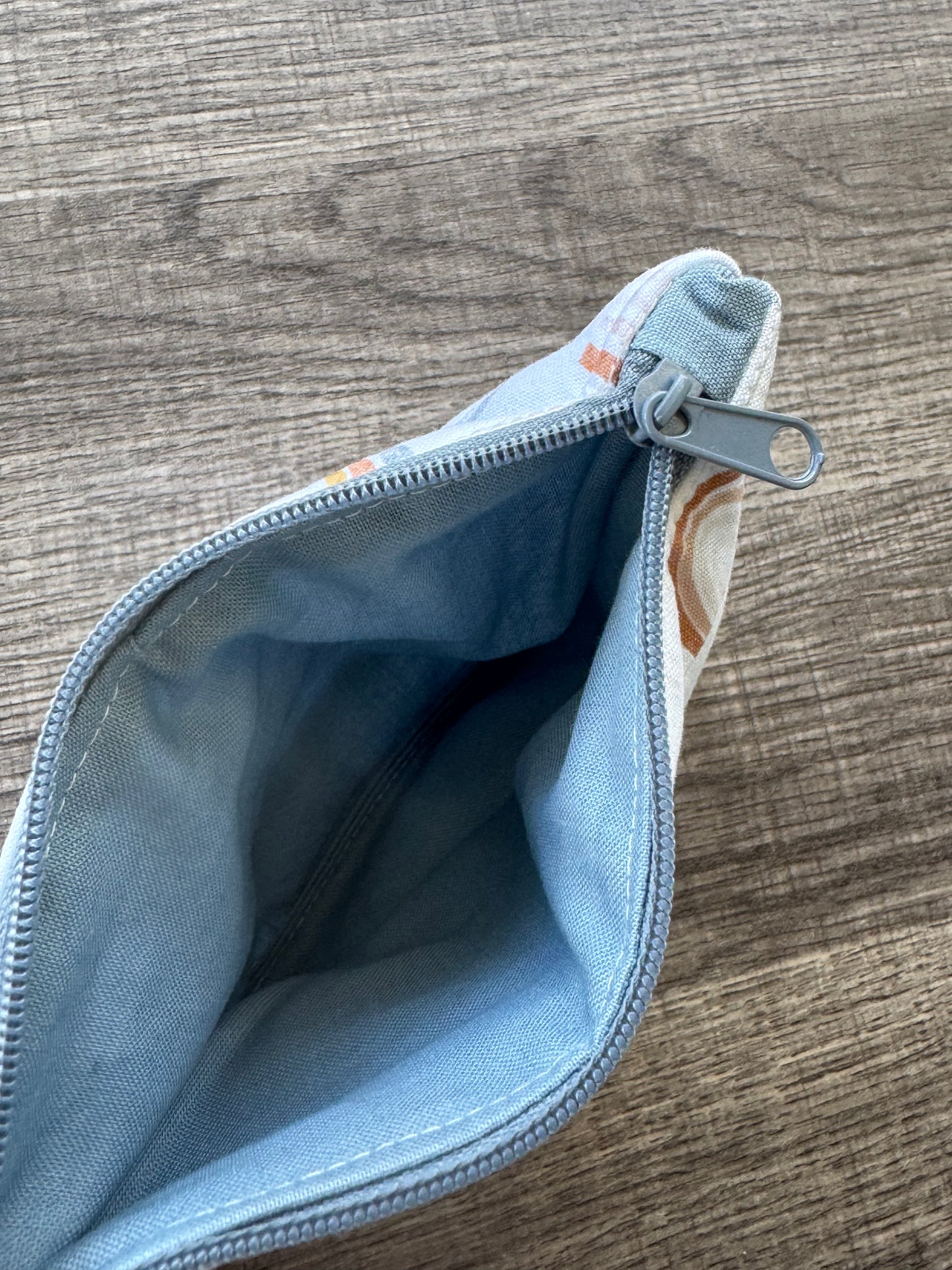 Rainbow ~ Quilted Zipper Wallet | Padded 100% Cotton Coin Purse | 6.5" x 4" Handmade Zipper Pouch