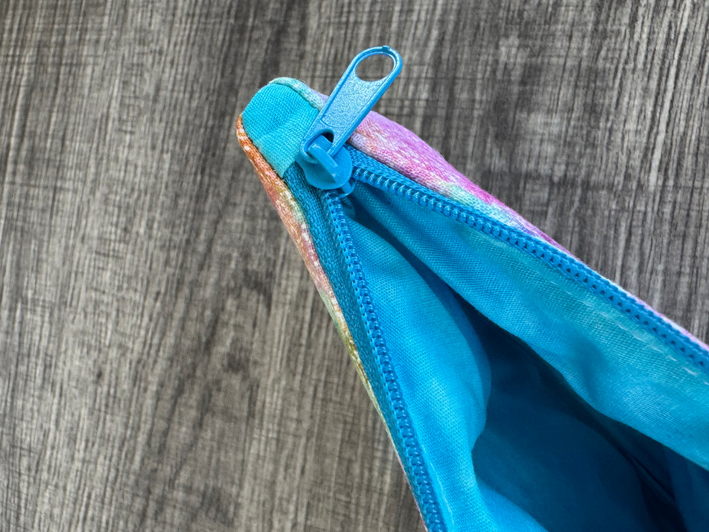 Pink Abstract ~ Quilted Zipper Wallet | Padded 100% Cotton Coin Purse | 6.5" x 4" Handmade Zipper Pouch