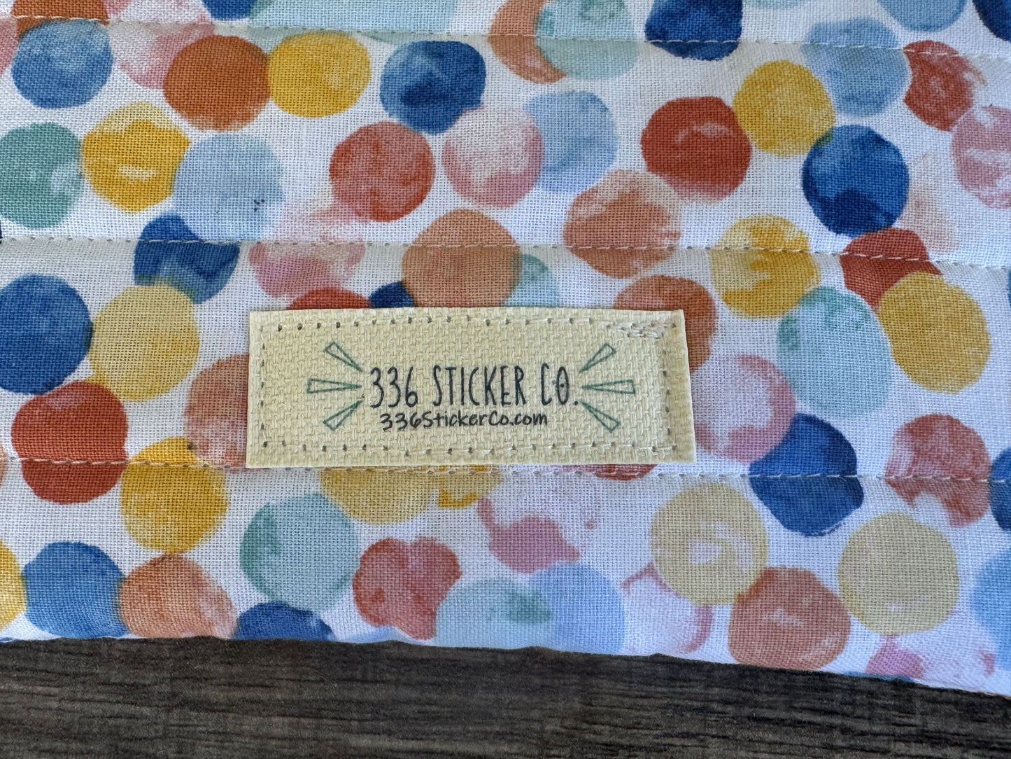 Polka Dot ~ Quilted Zipper Wallet | Padded 100% Cotton Coin Purse | 6.5" x 4" Handmade Zipper Pouch