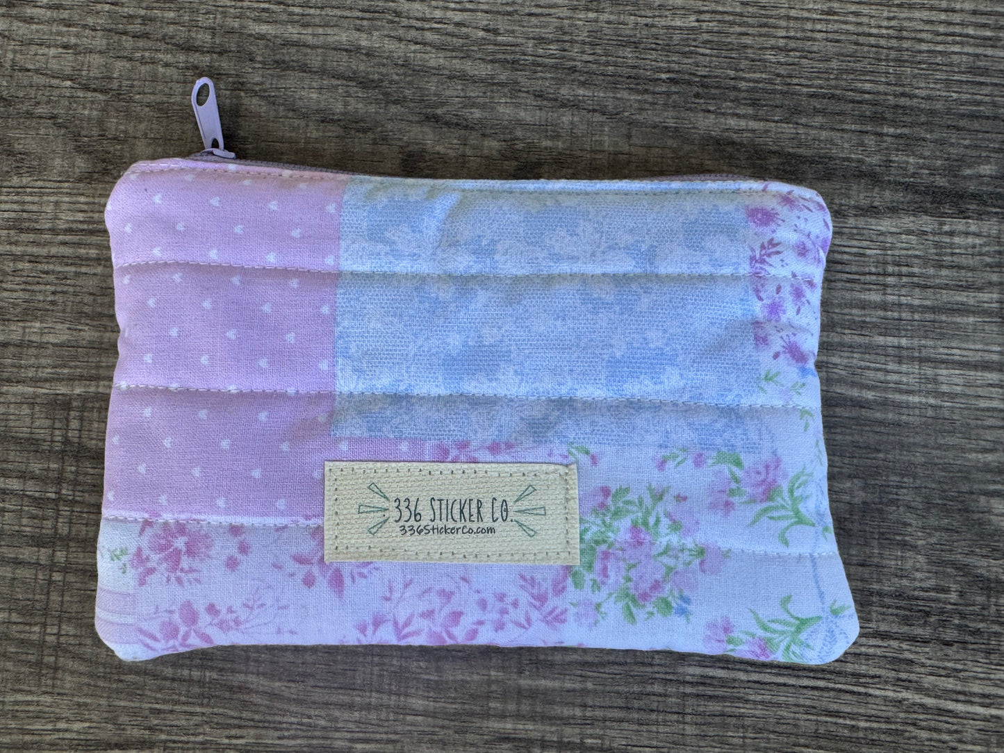 Pastel Patchwork ~ Quilted Zipper Wallet | Padded 100% Cotton Coin Purse | 6.5" x 4" Handmade Zipper Pouch