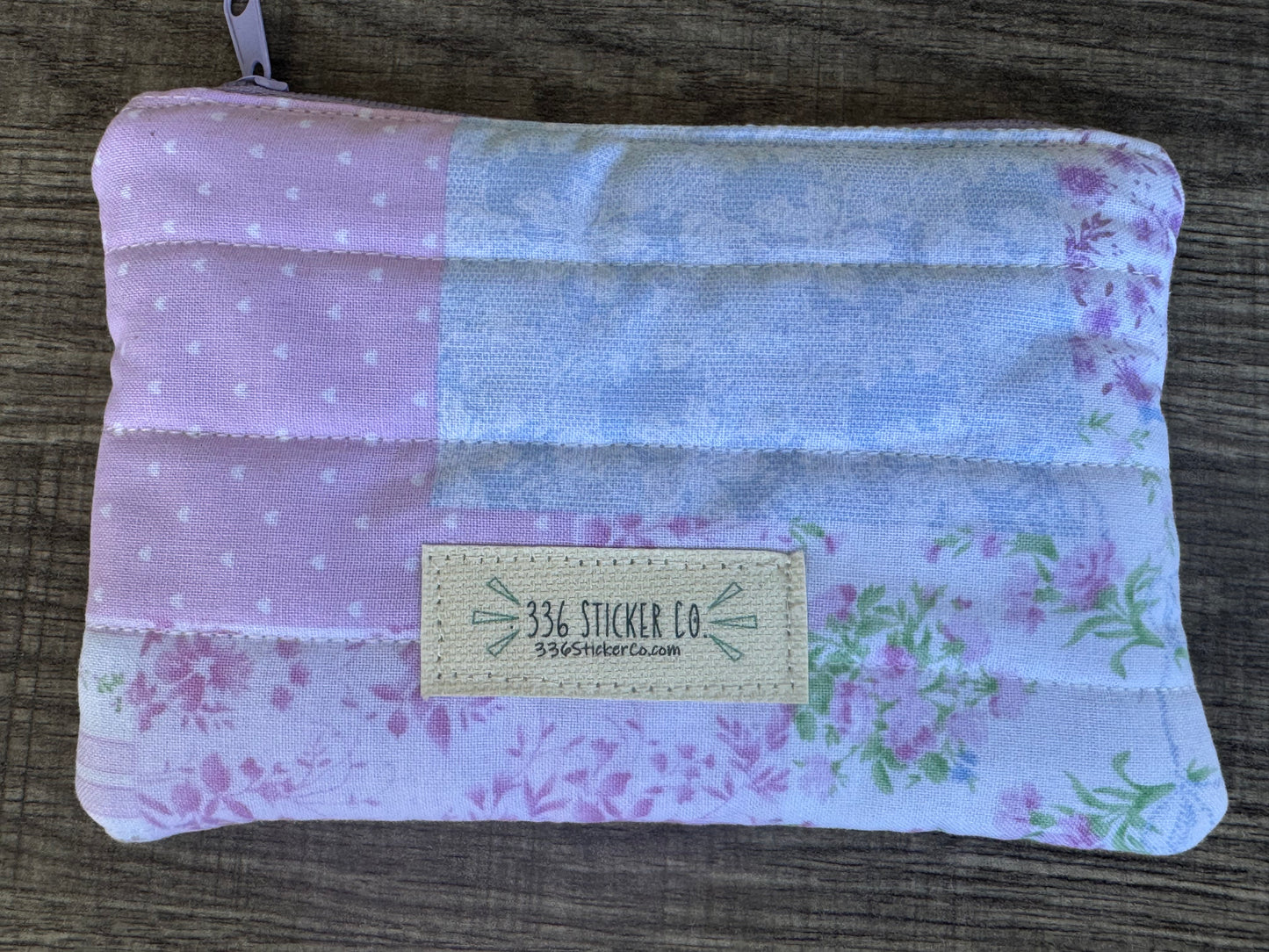 Pastel Patchwork ~ Quilted Zipper Wallet | Padded 100% Cotton Coin Purse | 6.5" x 4" Handmade Zipper Pouch