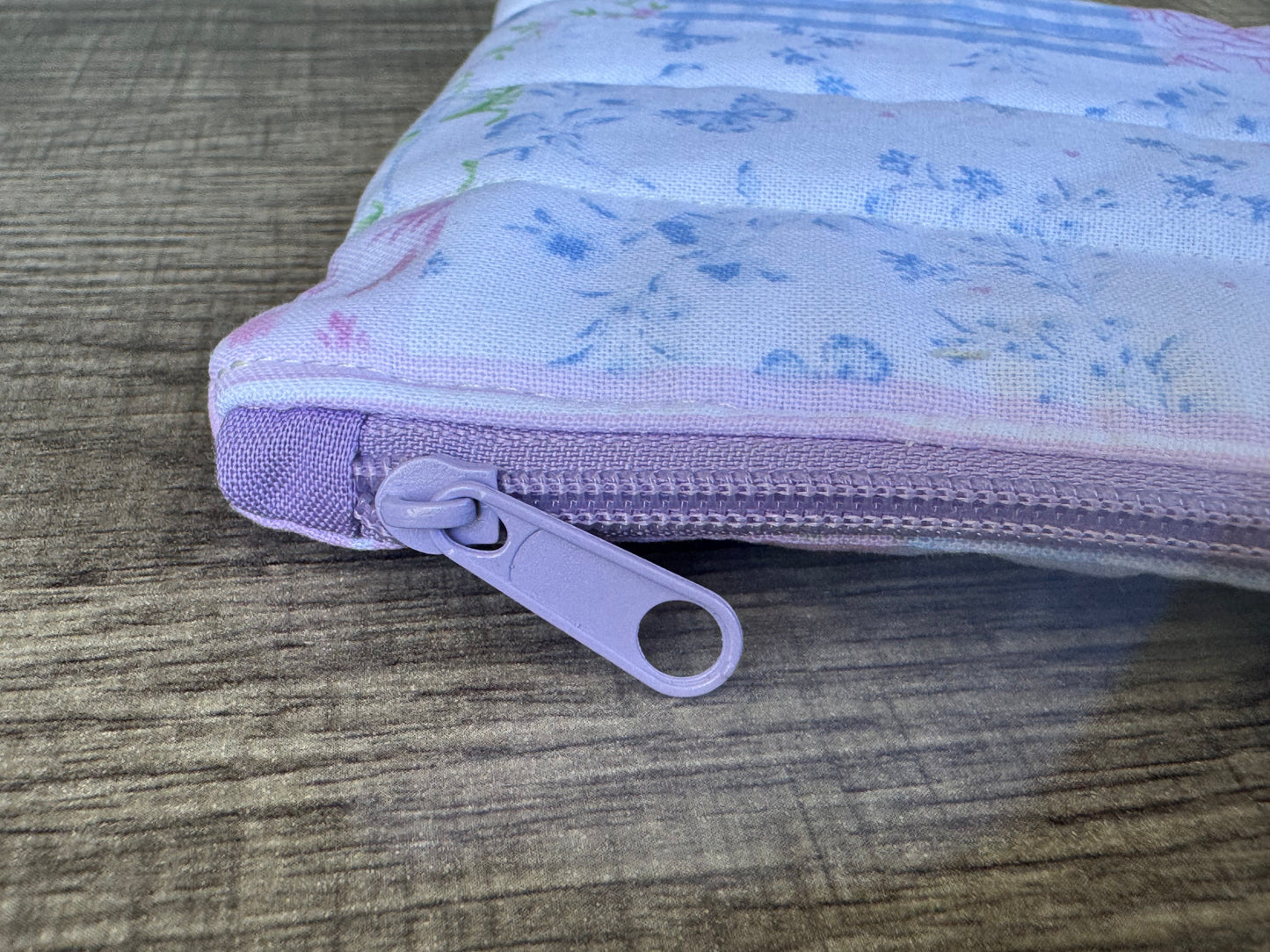 Pastel Patchwork ~ Quilted Zipper Wallet | Padded 100% Cotton Coin Purse | 6.5" x 4" Handmade Zipper Pouch