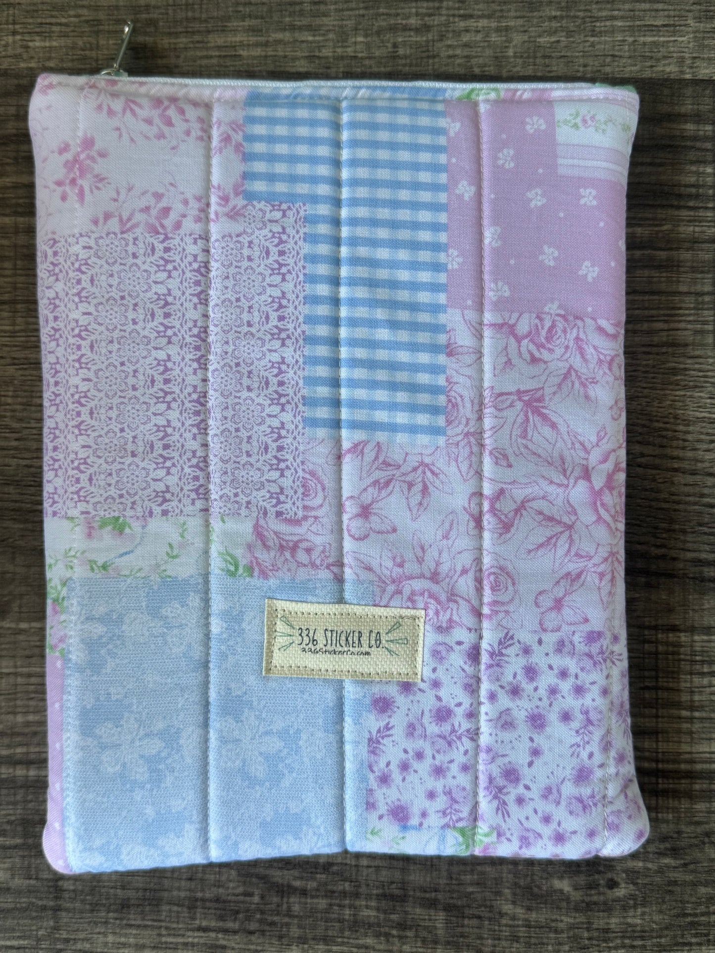 Pastel Patchwork E-Reader Case | E-Reader Cover | E-Reader Pouch | Handmade Kindle Sleeve | Padded E-Reader Case | 8x10 Cotton Kindle Pouch | Paperwhite Sleeve | Book Lover Gift | Tablet Sleeve | Zippered E-Reader Cover