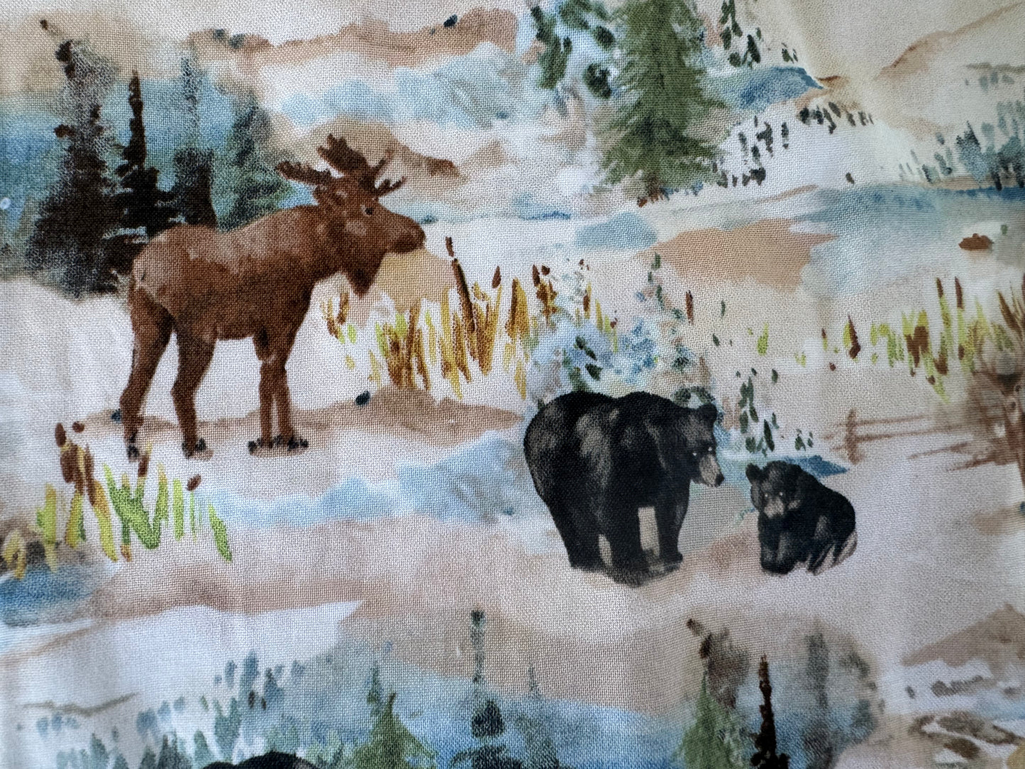 Forest & Wildlife ~ Decorative Dishrags | 100% Cotton & Terry Cloth | Reusable Kitchen Cleaning Cloths | Set of 4 | 10" x 10"