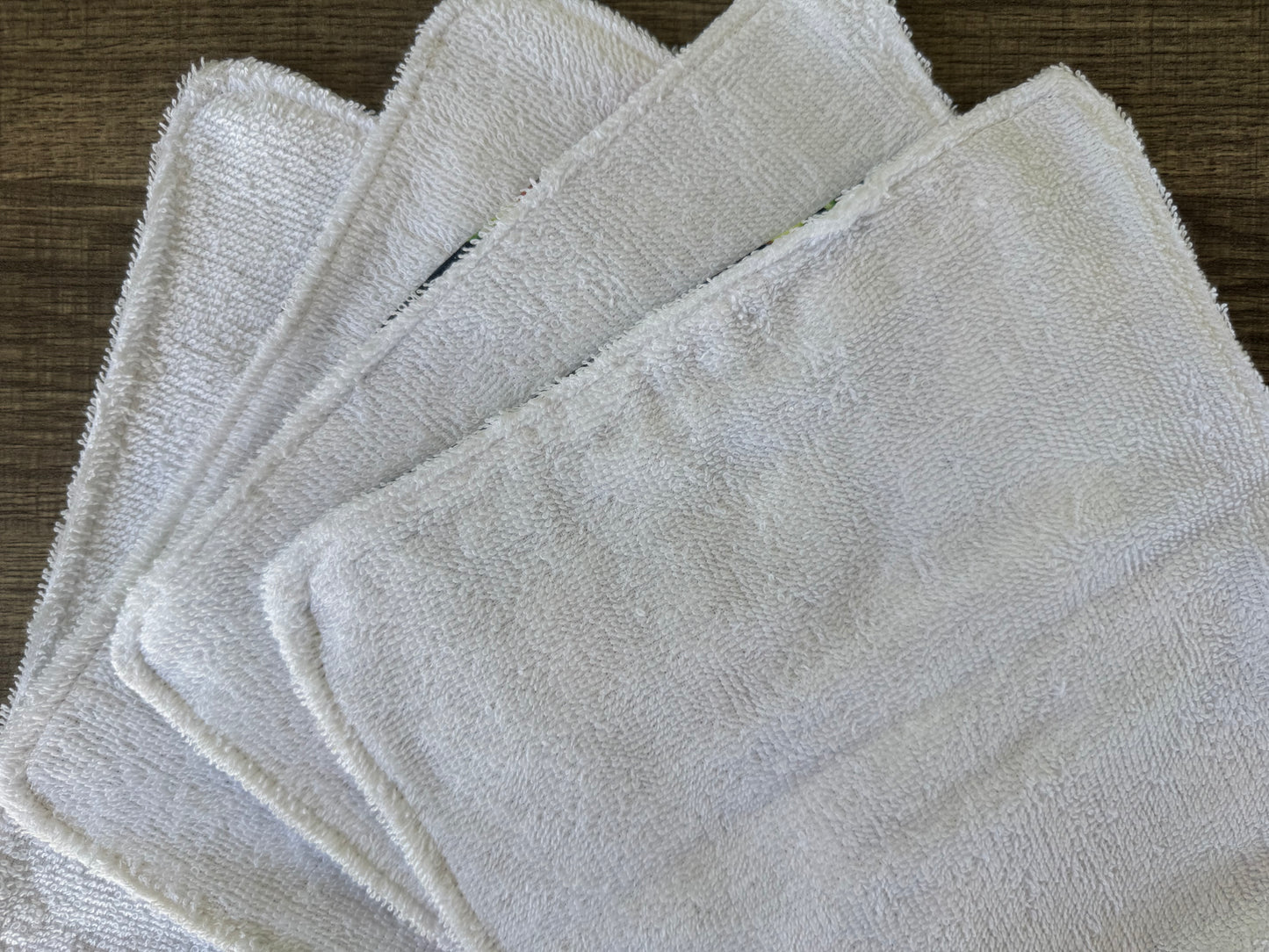 Vegetables Navy ~ Decorative Dishrags | 100% Cotton & Terry Cloth | Reusable Kitchen Cleaning Cloths | Set of 4 | 10" x 10"