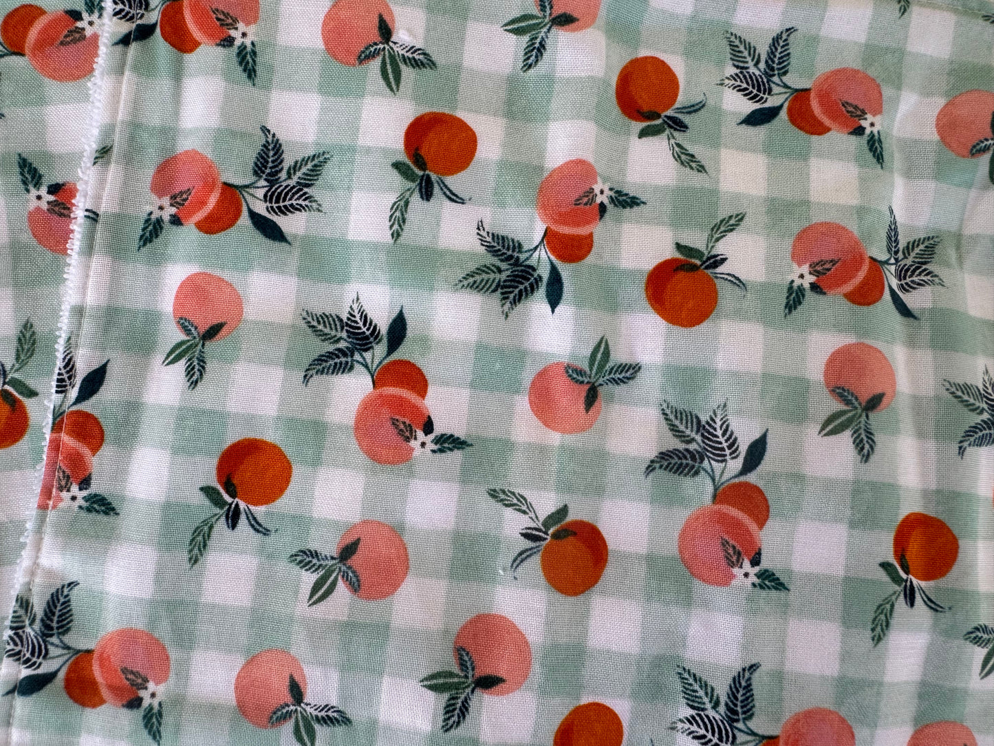Peach Plaid ~ Decorative Dishrags | 100% Cotton & Terry Cloth | Reusable Kitchen Cleaning Cloths | Set of 4 | 10" x 10"