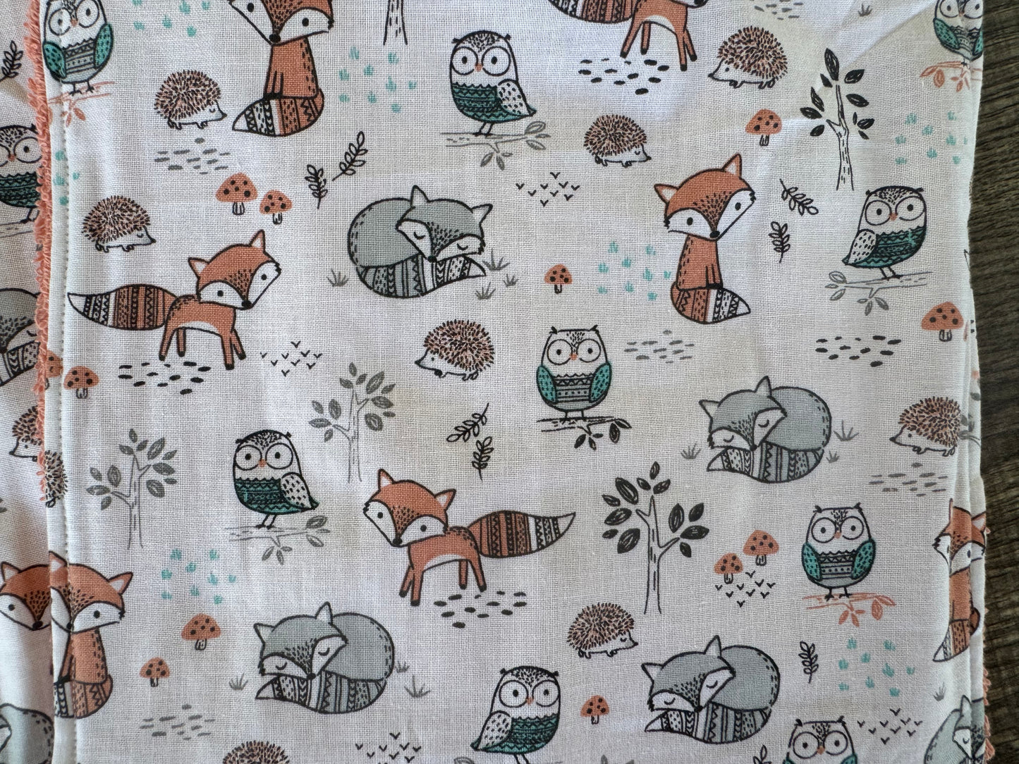 Woodland Animals ~ Decorative Dishrags | 100% Cotton & Terry Cloth | Reusable Kitchen Cleaning Cloths | Set of 4 | 10" x 10"