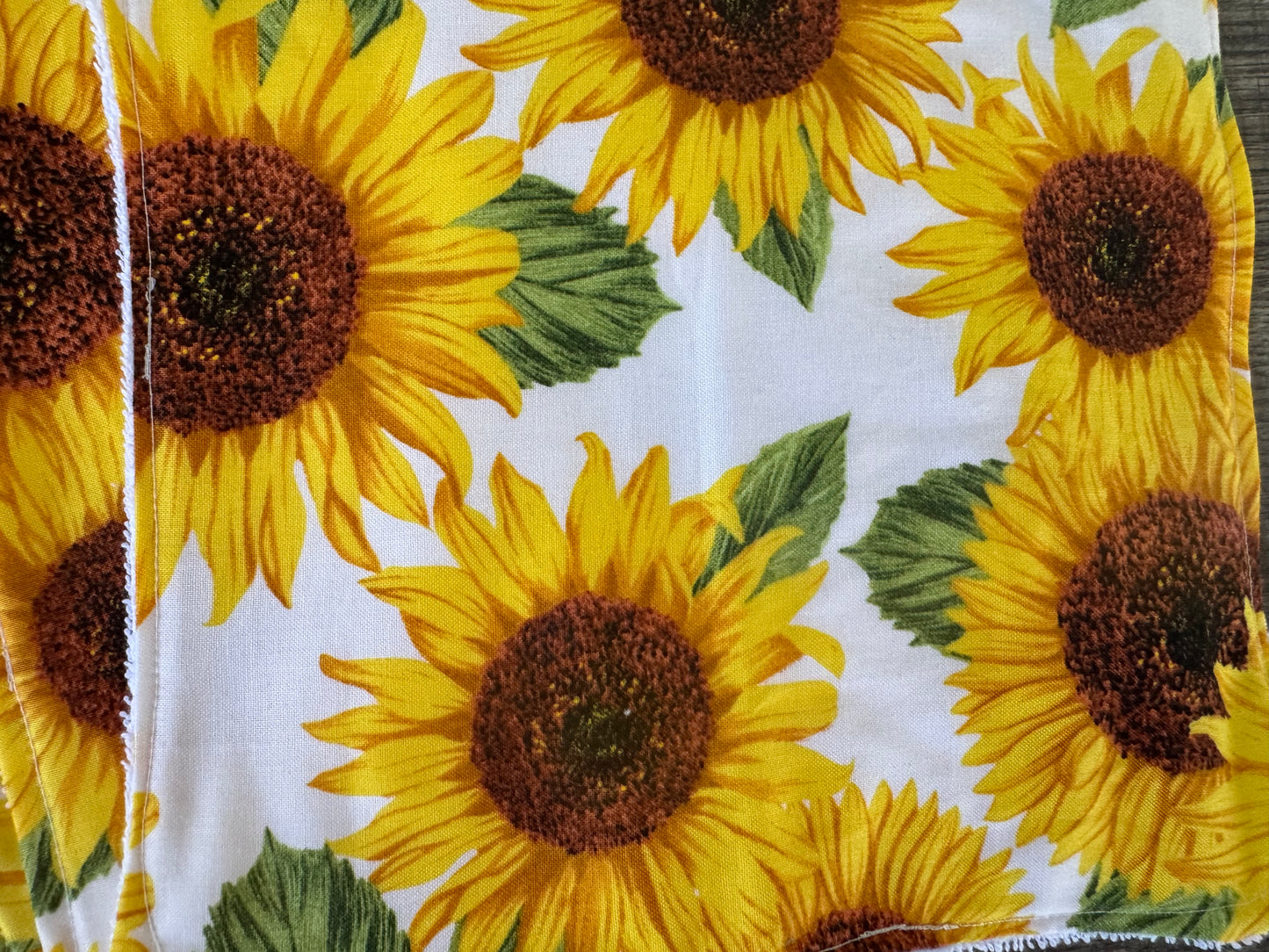 Sunflower ~ Decorative Dishrags | 100% Cotton & Terry Cloth | Reusable Kitchen Cleaning Cloths | Set of 4 | 10" x 10"